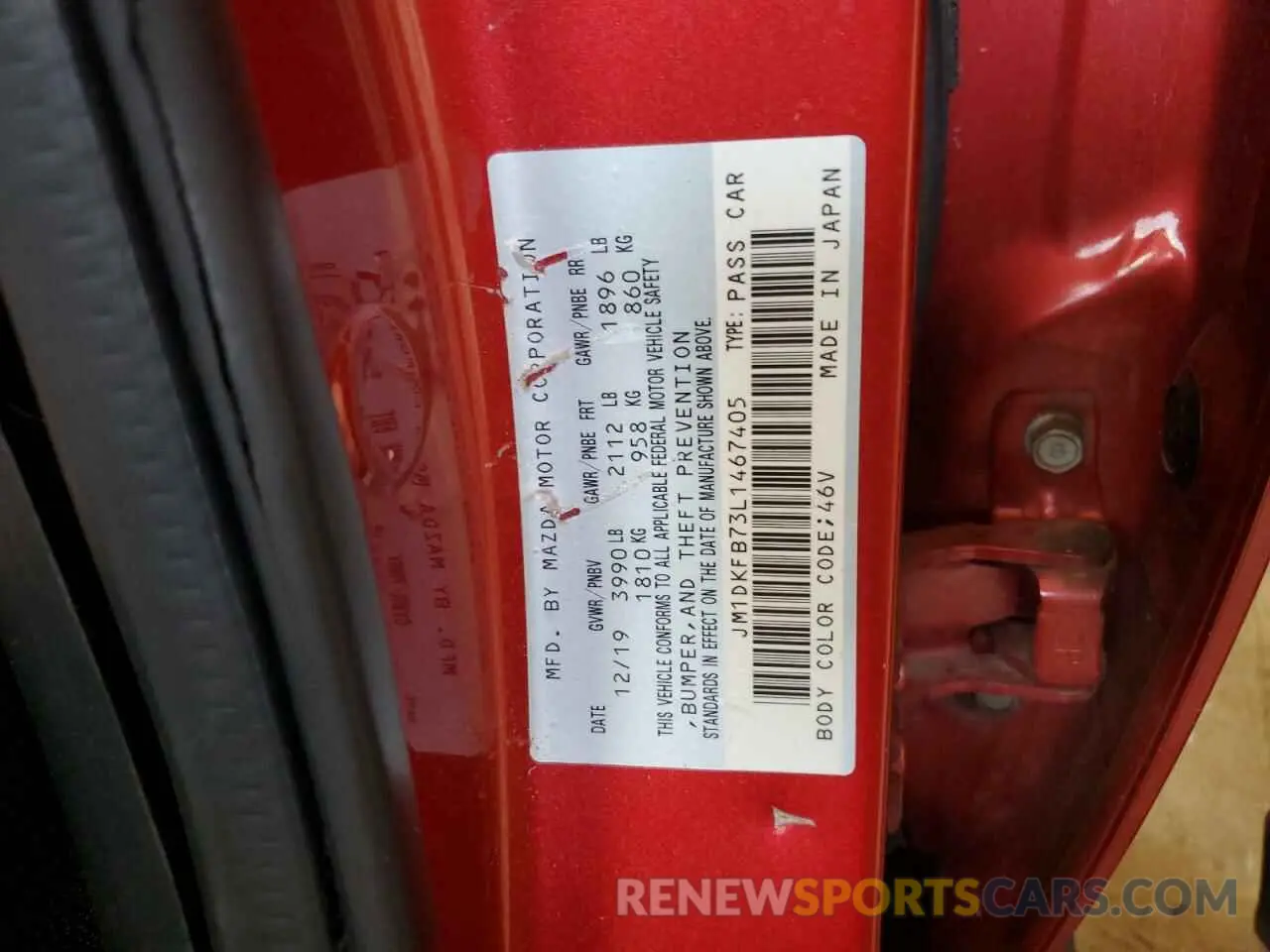 13 fotografías del automóvil dañado JM1DKFB73L1467405 MAZDA CX-3 2020