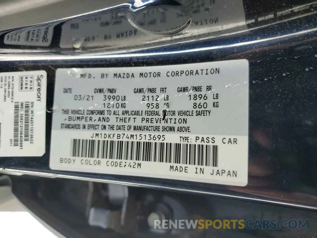 13 fotografías del automóvil dañado JM1DKFB74M1513695 MAZDA CX-3 2021