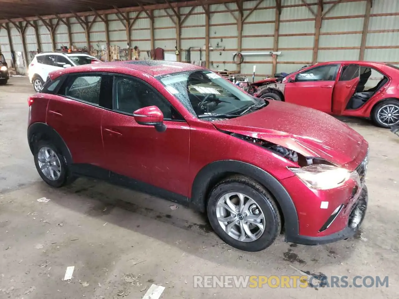 4 fotografías del automóvil dañado JM1DKFC79M1511245 MAZDA CX-3 2021