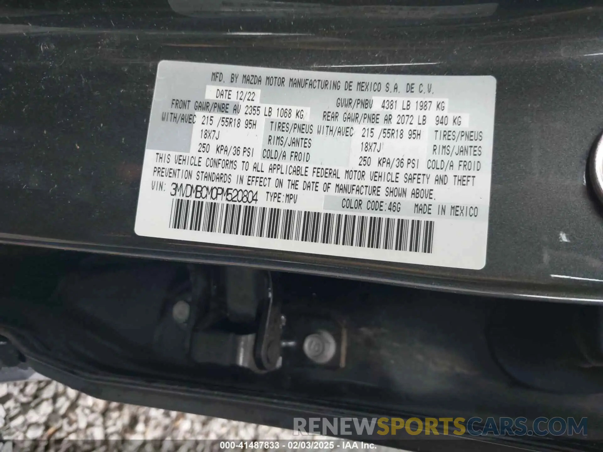 9 fotografías del automóvil dañado 3MVDMBCM0PM520804 MAZDA CX-30 2023