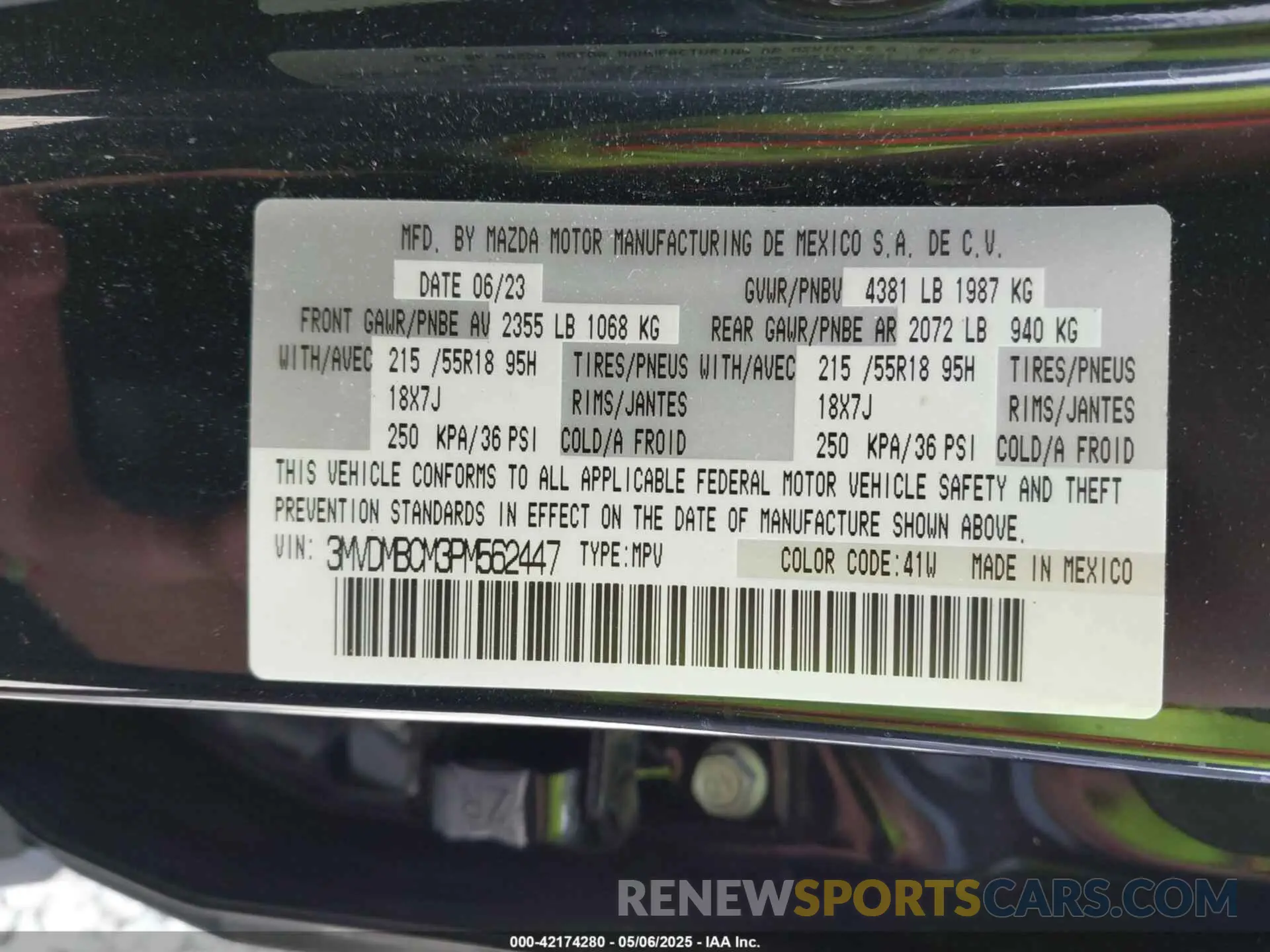 9 fotografías del automóvil dañado 3MVDMBCM3PM562447 MAZDA CX-30 2023