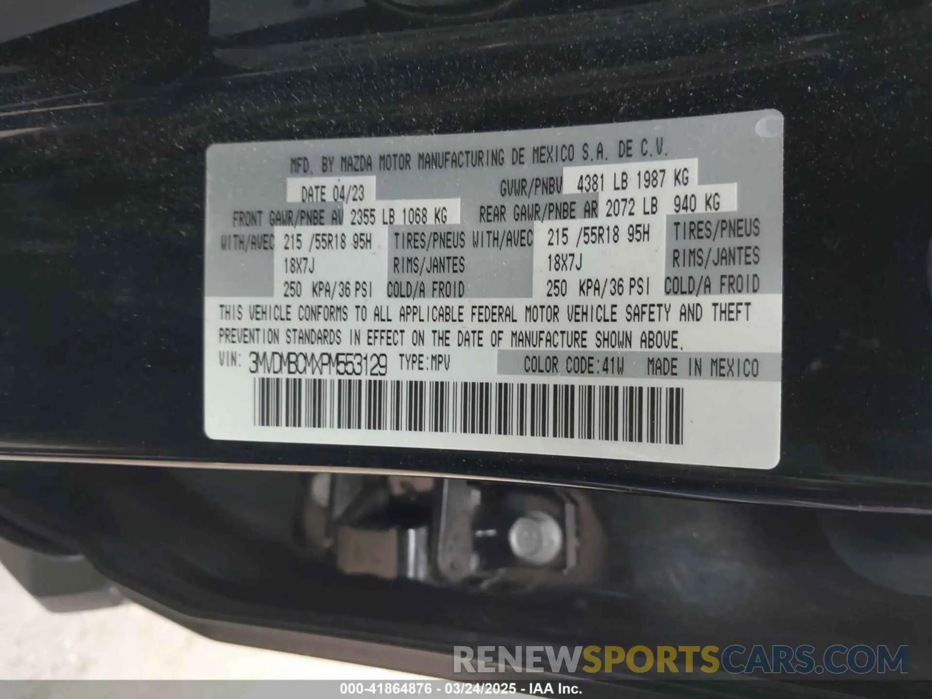 9 fotografías del automóvil dañado 3MVDMBCMXPM553129 MAZDA CX-30 2023