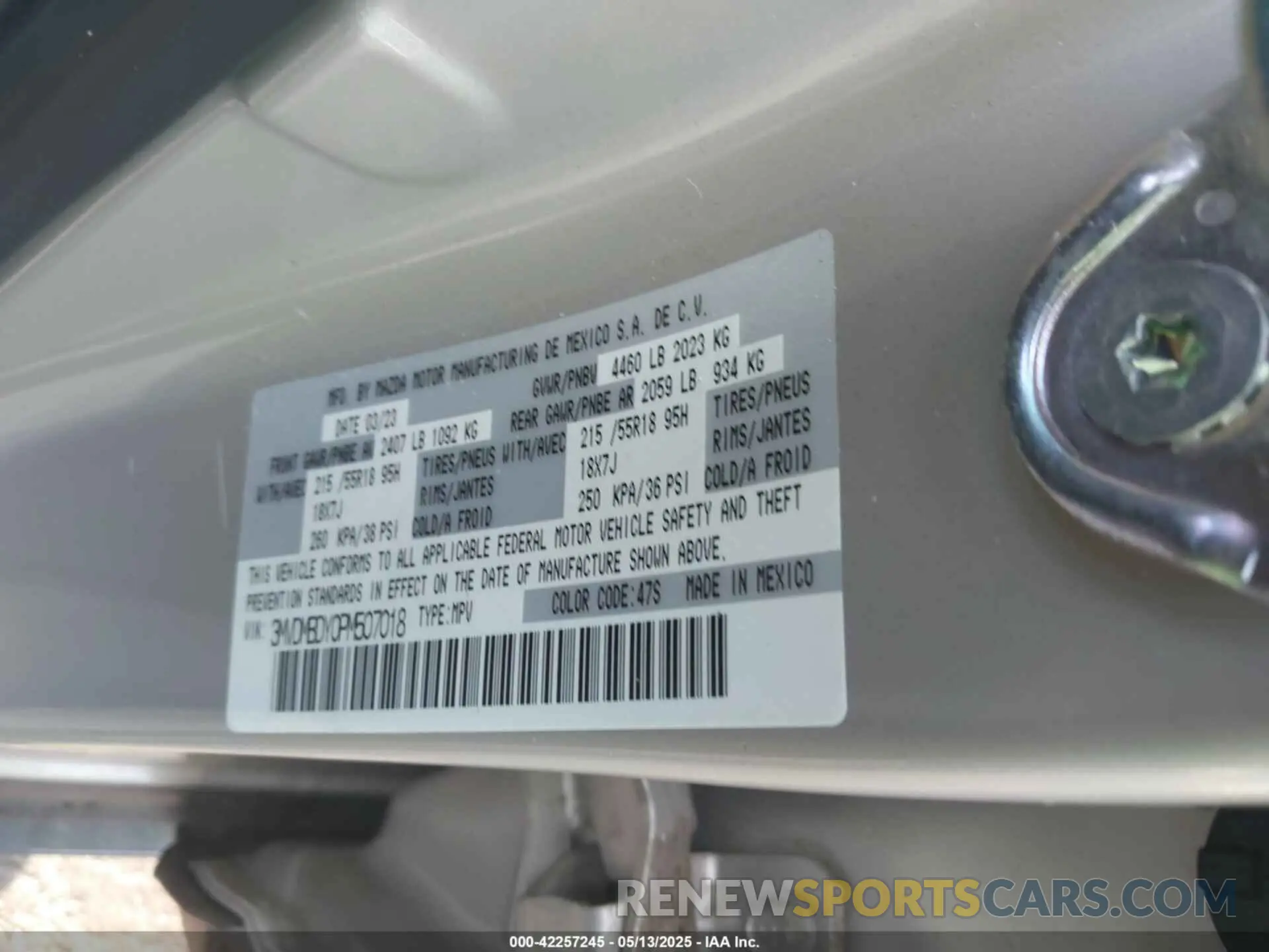 9 fotografías del automóvil dañado 3MVDMBDY0PM507018 MAZDA CX-30 2023