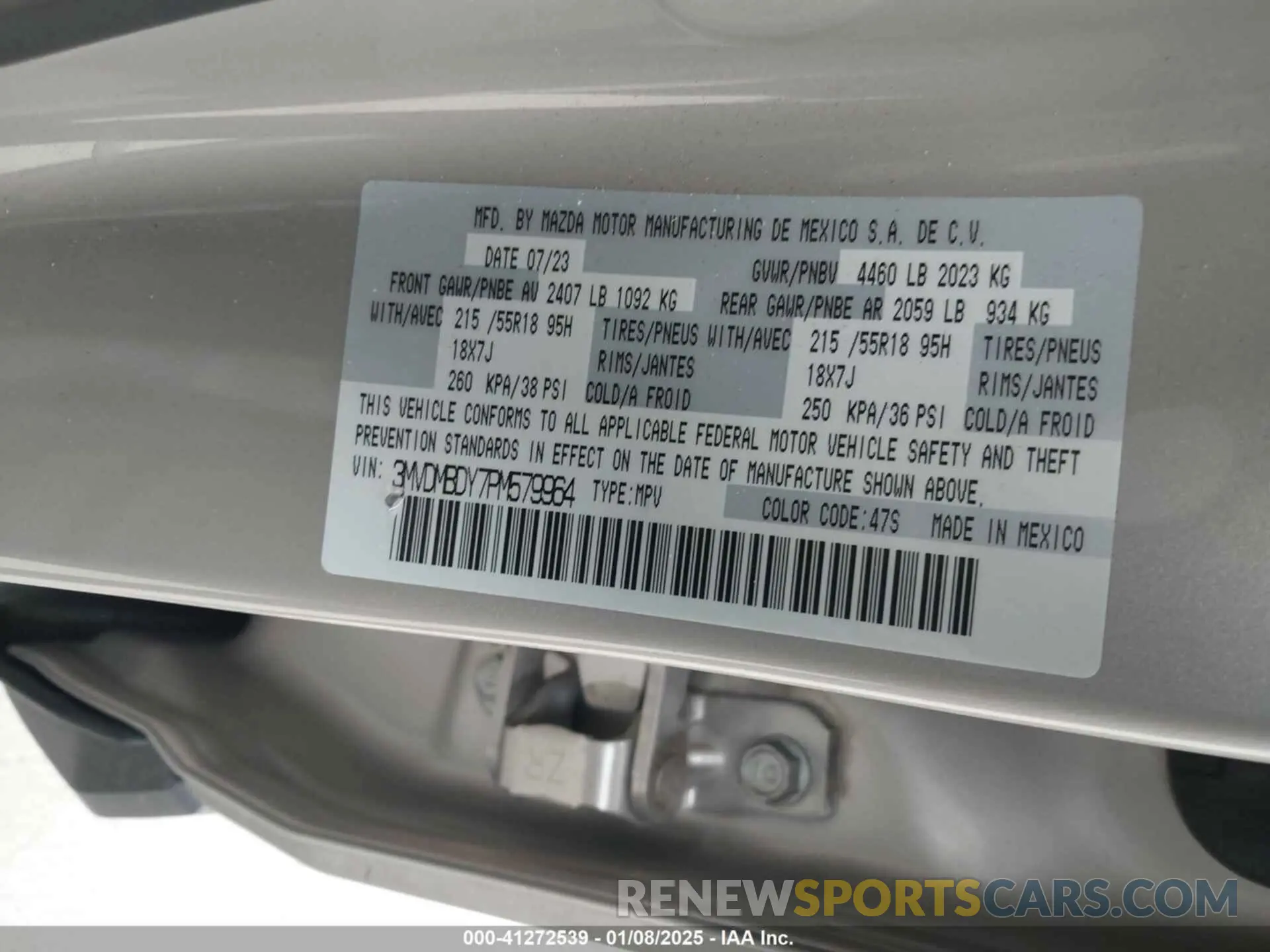 9 fotografías del automóvil dañado 3MVDMBDY7PM579964 MAZDA CX-30 2023