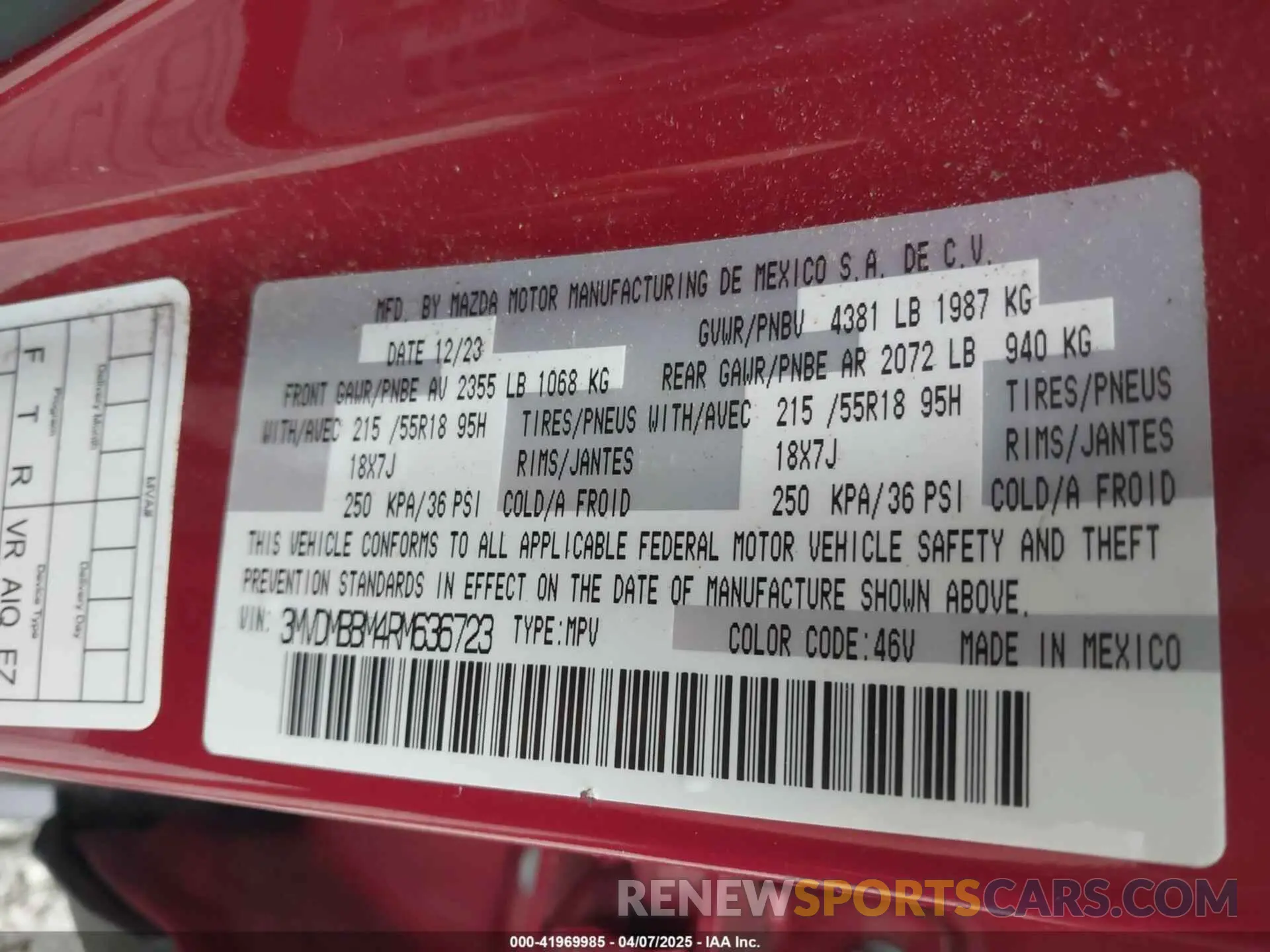 9 fotografías del automóvil dañado 3MVDMBBM4RM636723 MAZDA CX-30 2024
