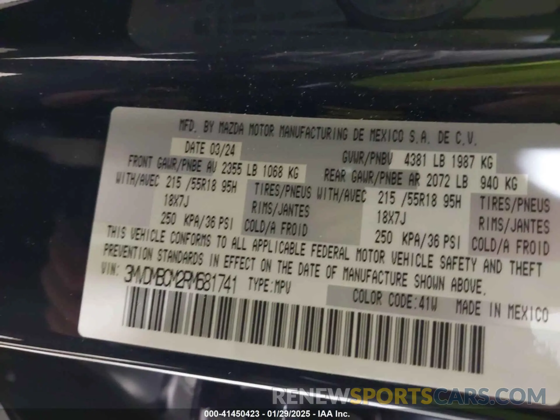 9 fotografías del automóvil dañado 3MVDMBCM2RM681741 MAZDA CX-30 2024