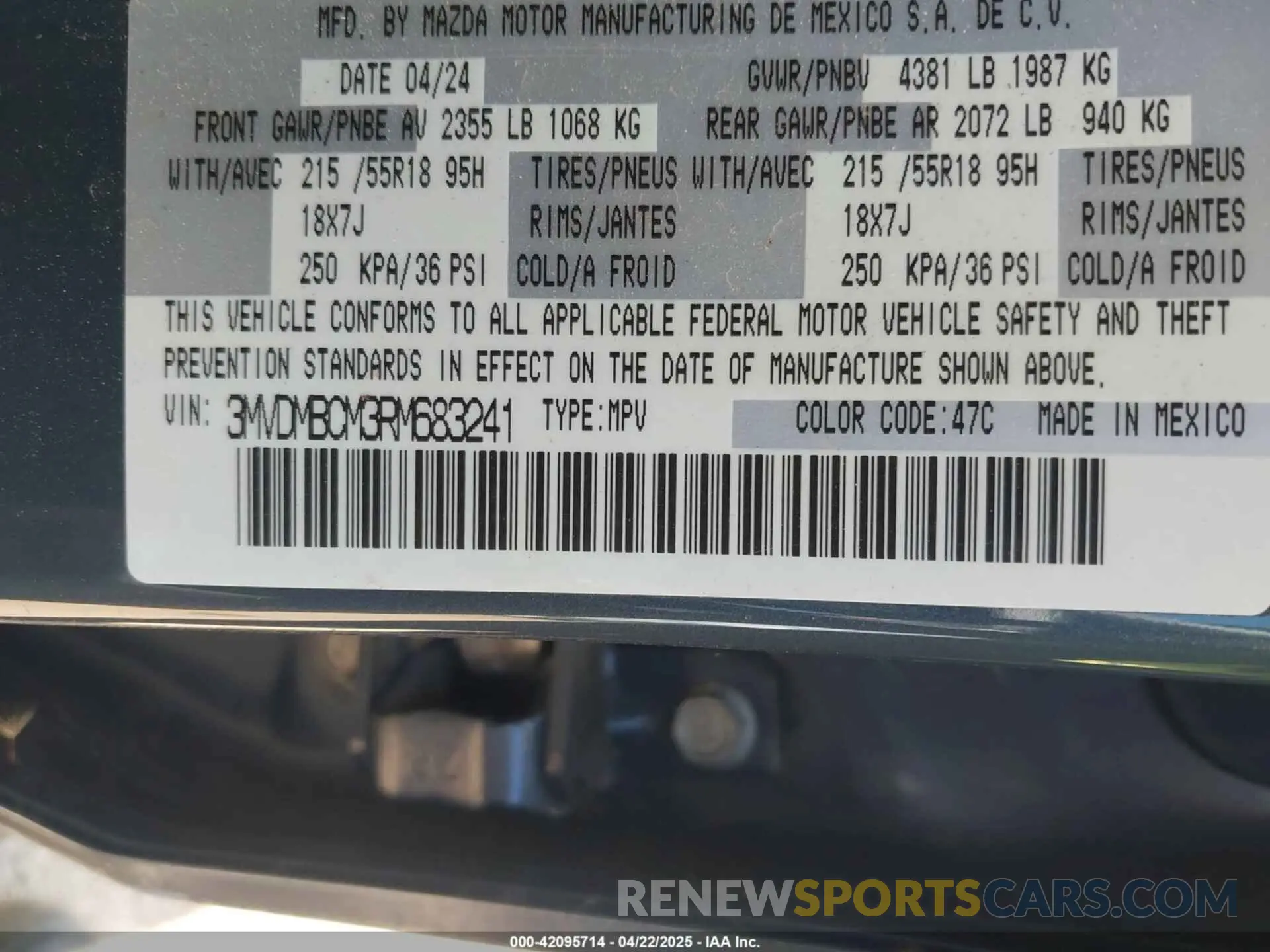9 fotografías del automóvil dañado 3MVDMBCM3RM683241 MAZDA CX-30 2024