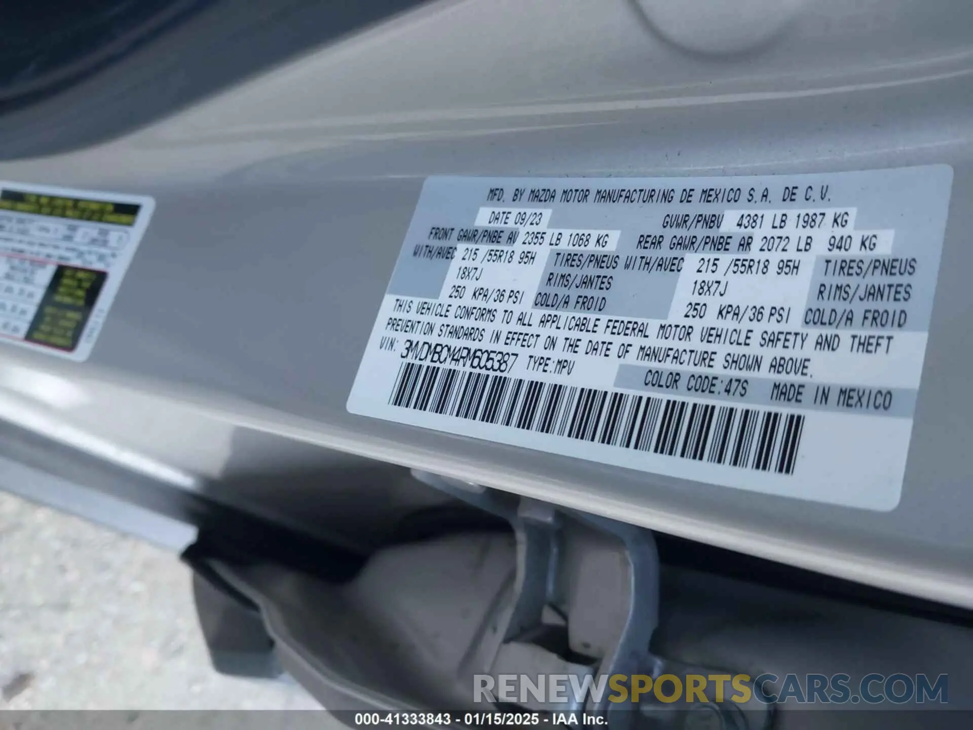 9 fotografías del automóvil dañado 3MVDMBCM4RM605387 MAZDA CX-30 2024