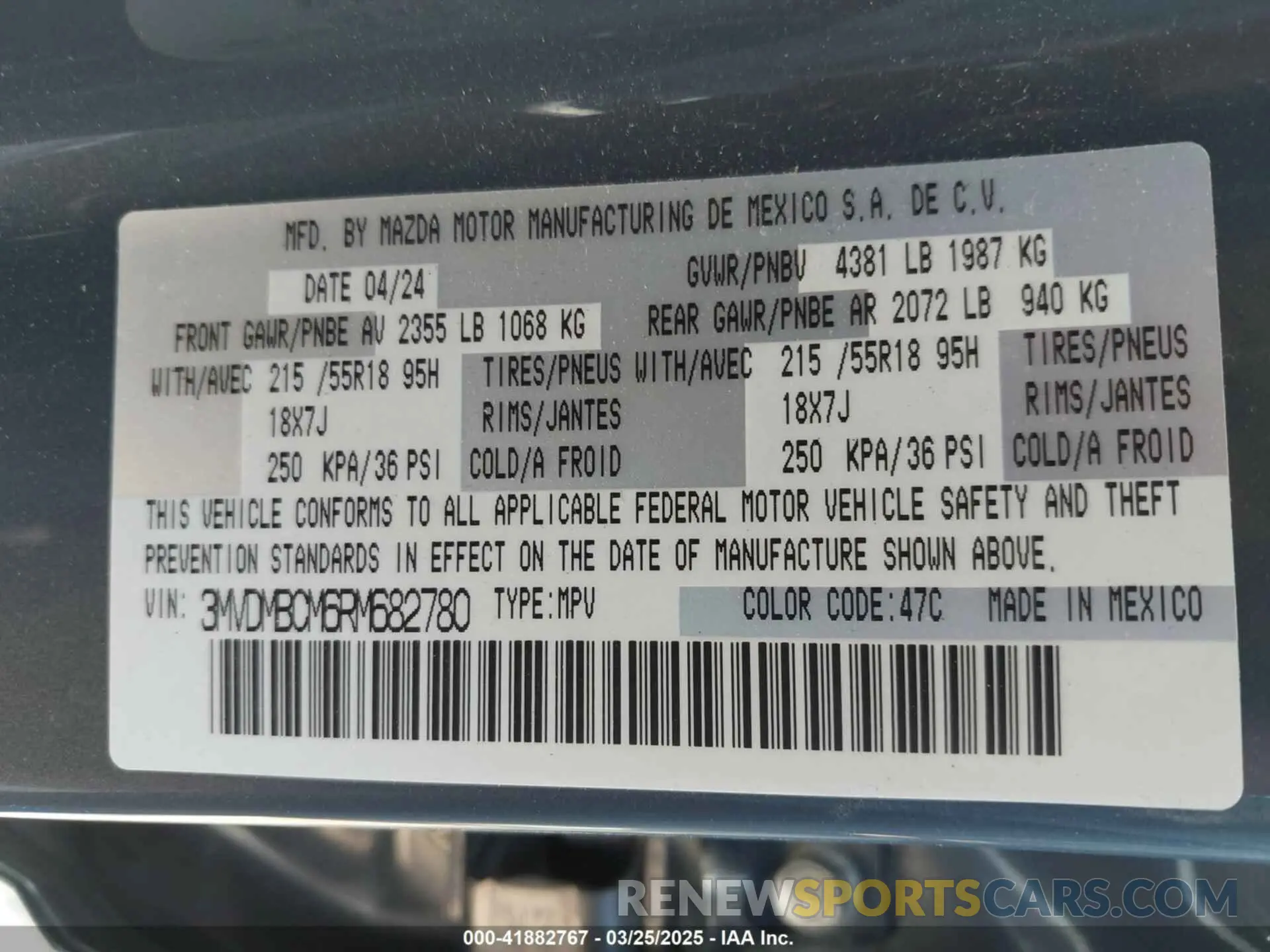9 fotografías del automóvil dañado 3MVDMBCM6RM682780 MAZDA CX-30 2024