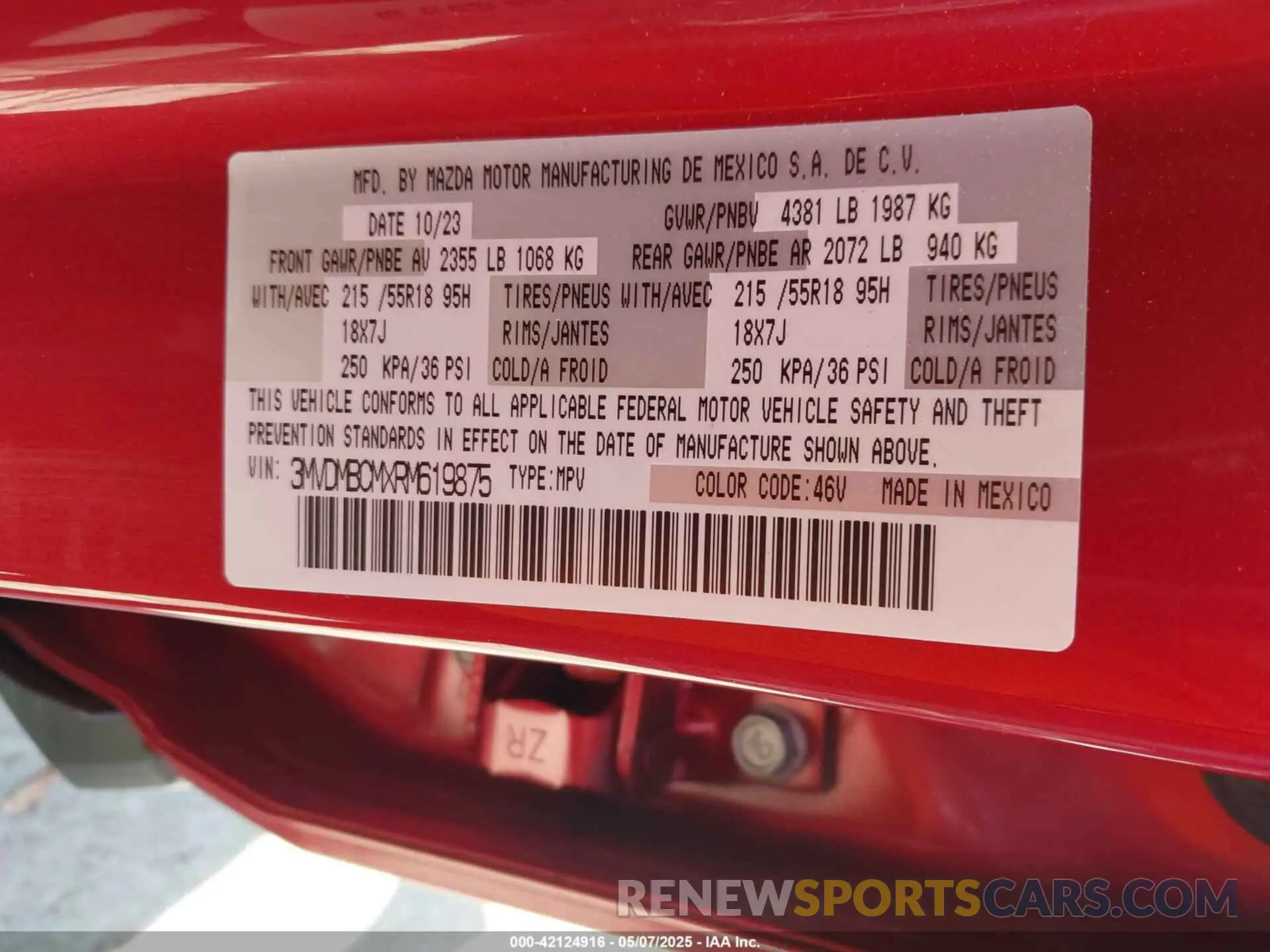 9 fotografías del automóvil dañado 3MVDMBCMXRM619875 MAZDA CX-30 2024