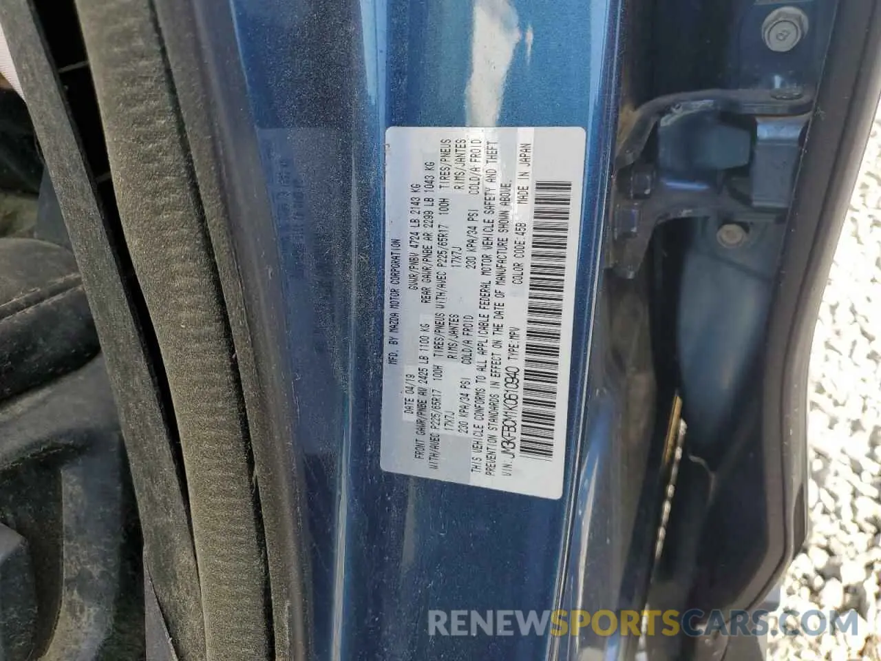 13 fotografías del automóvil dañado JM3KFBCM1K0610940 MAZDA CX-5 2019
