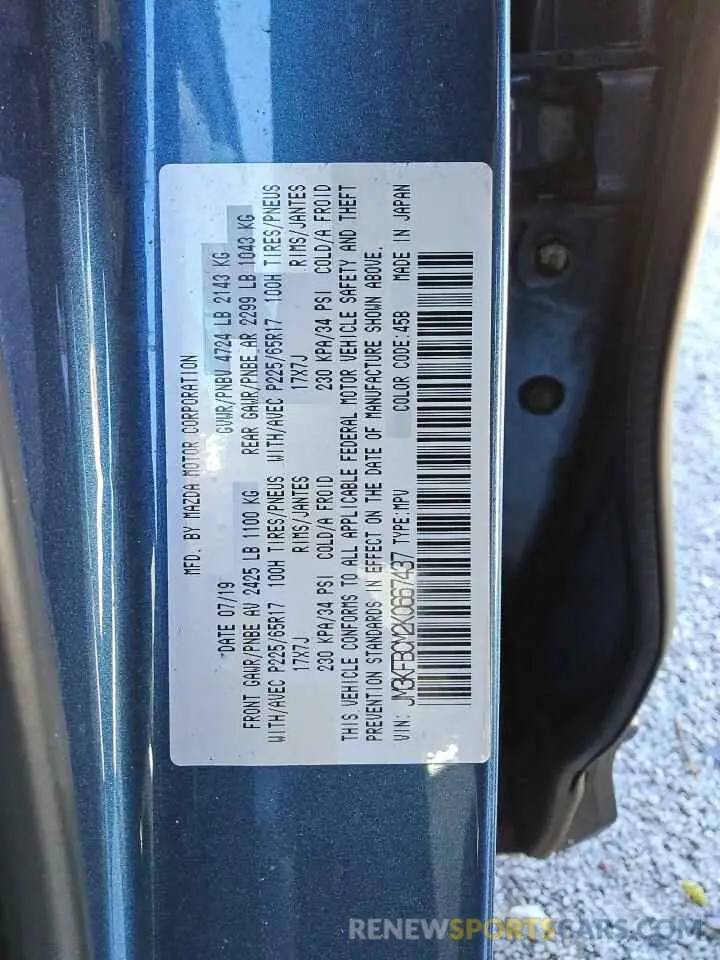 14 fotografías del automóvil dañado JM3KFBCM2K0667437 MAZDA CX-5 2019