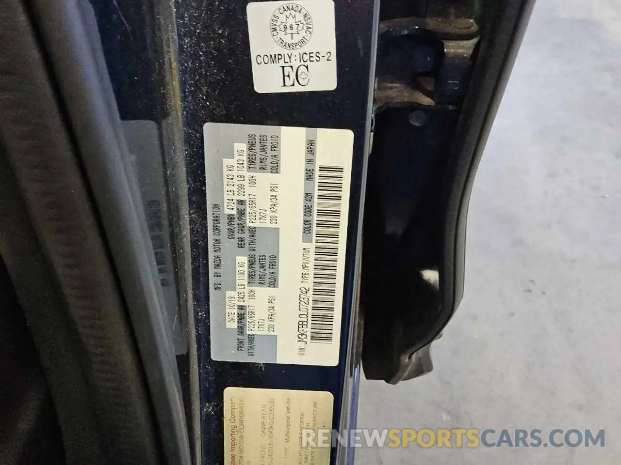 12 fotografías del automóvil dañado JM3KFBBL0L0723742 MAZDA CX-5 2020