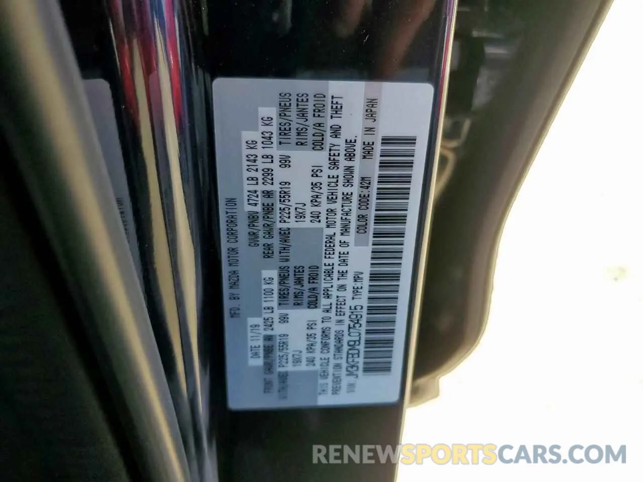 13 fotografías del automóvil dañado JM3KFBDM9L0754915 MAZDA CX-5 2020