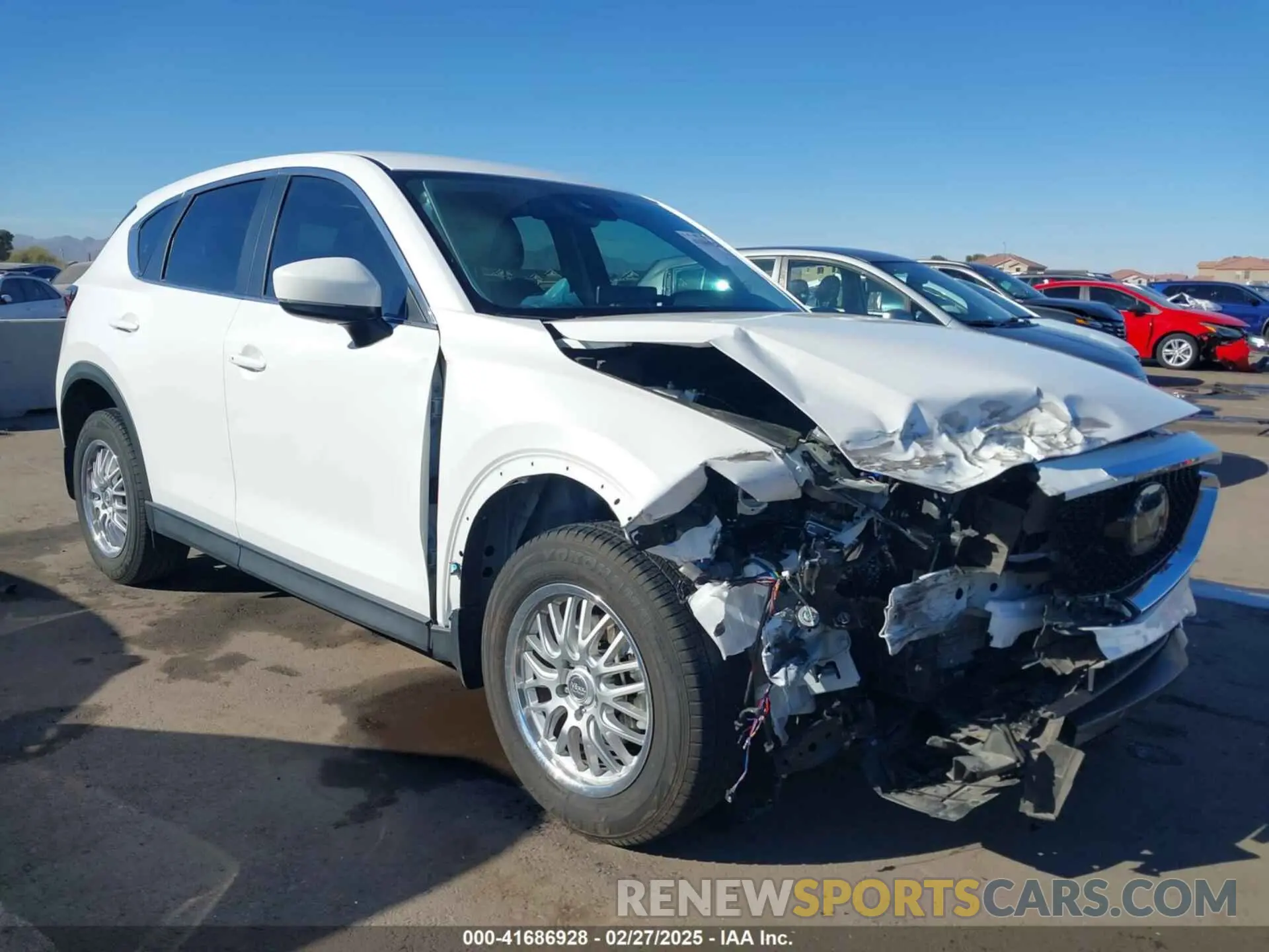 6 fotografías del automóvil dañado JM3KFACMXM1383738 MAZDA CX-5 2021