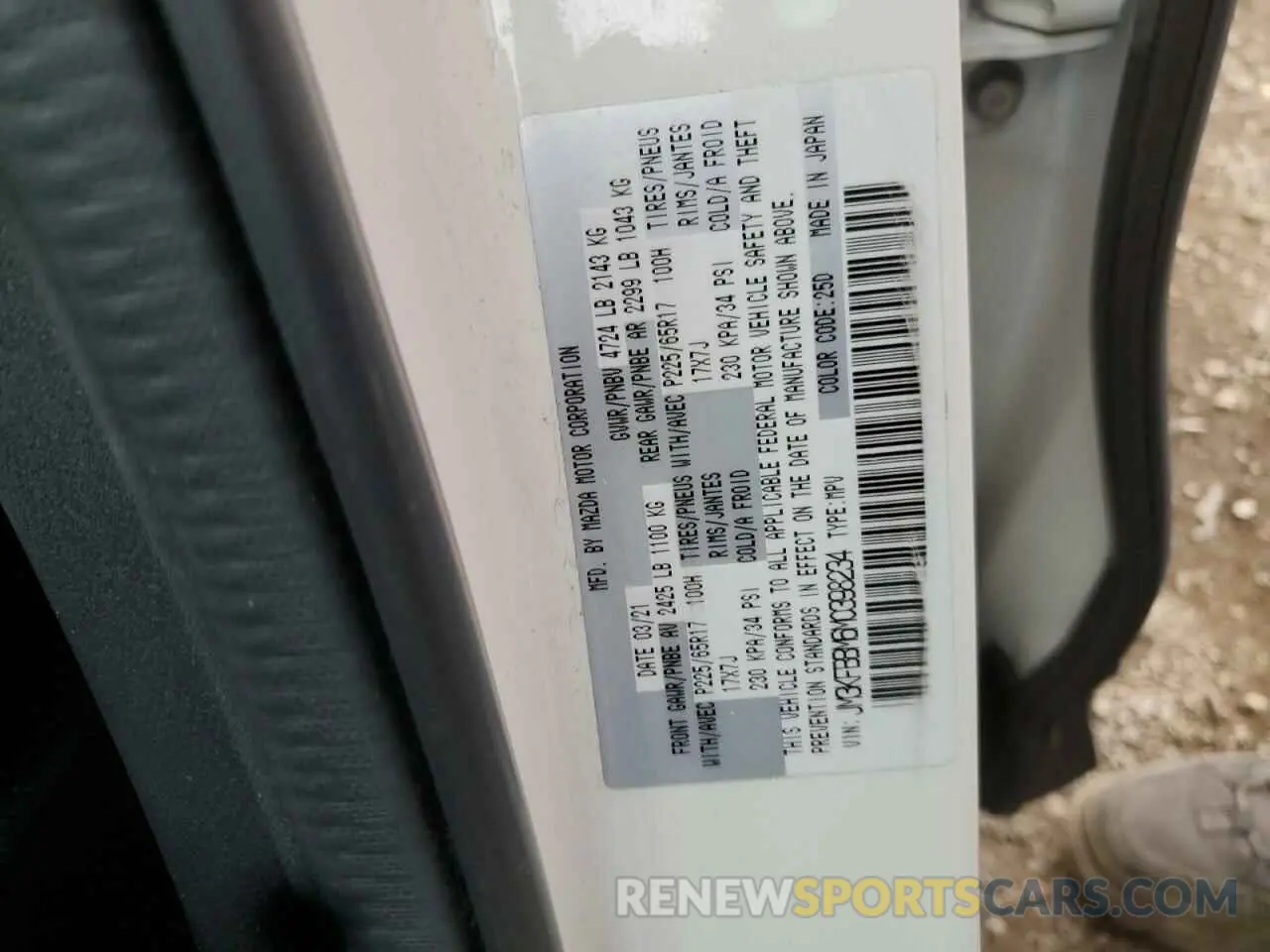 12 fotografías del automóvil dañado JM3KFBBM6M0398234 MAZDA CX-5 2021