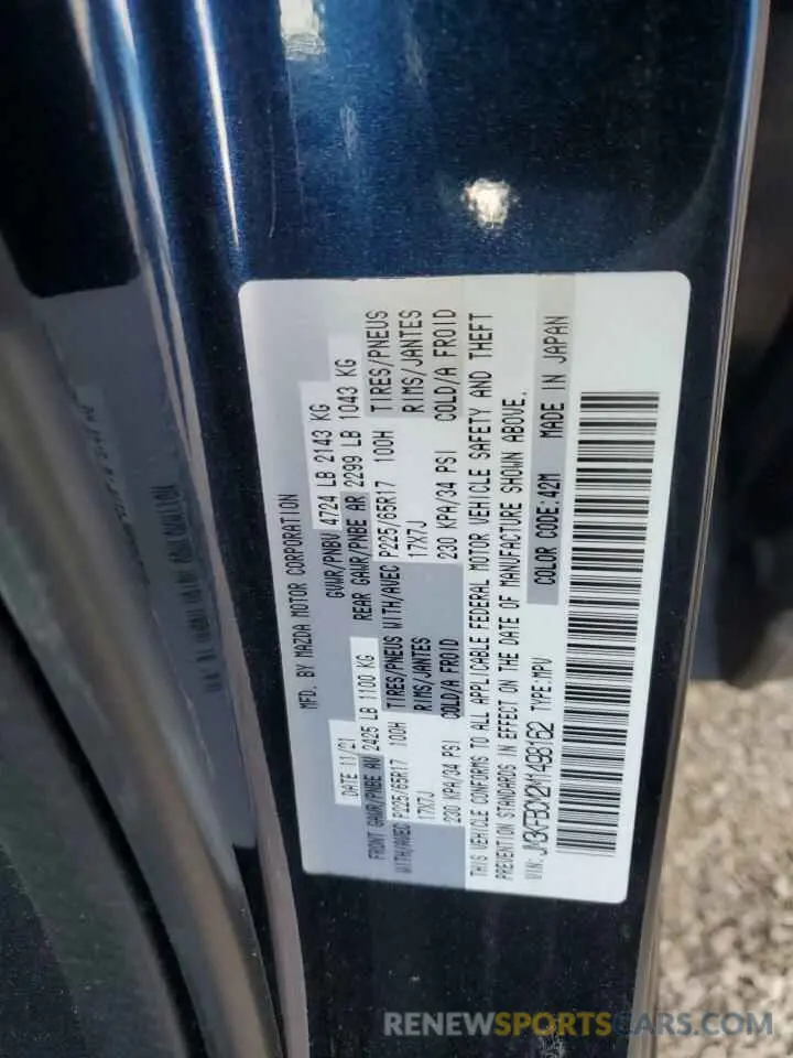 13 fotografías del automóvil dañado JM3KFBCM2M1498162 MAZDA CX-5 2021