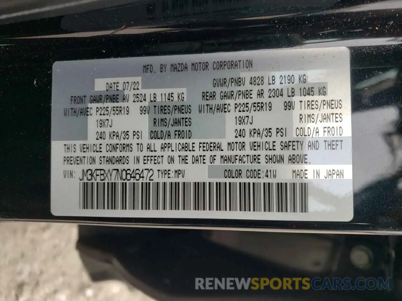 13 fotografías del automóvil dañado JM3KFBXY7N0646472 MAZDA CX-5 2022