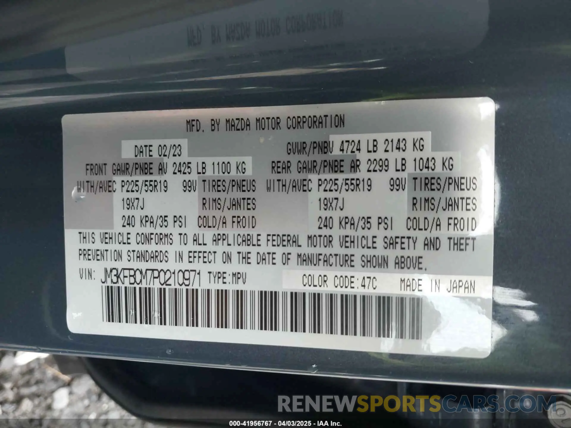 9 fotografías del automóvil dañado JM3KFBCM7P0210971 MAZDA CX-5 2023