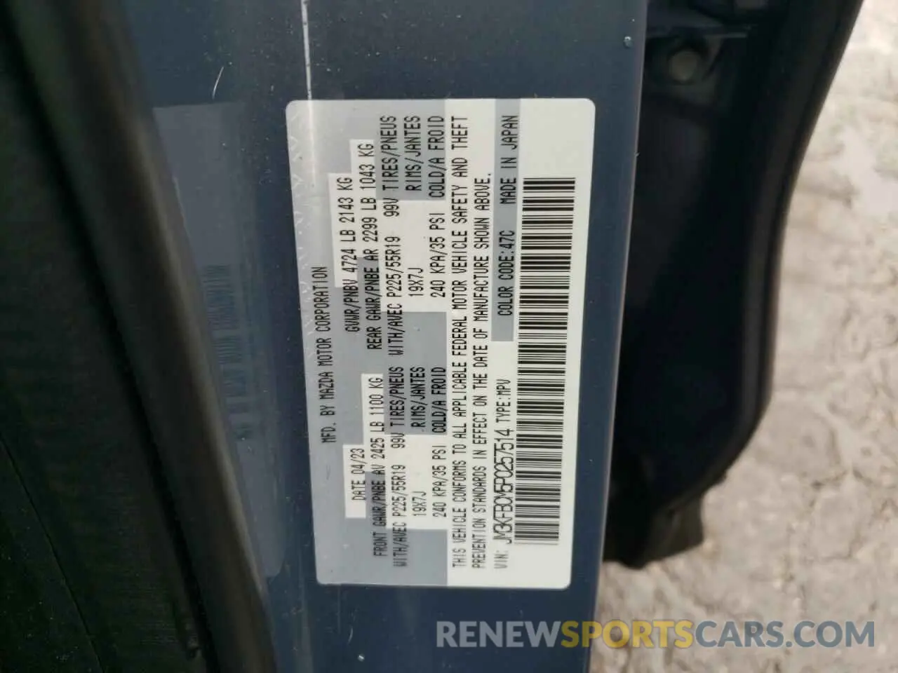 13 fotografías del automóvil dañado JM3KFBCM5P0257514 MAZDA CX-5 PREFE 2023