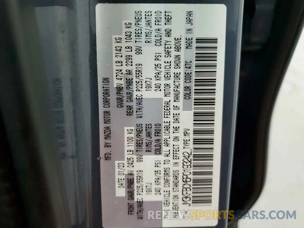 14 fotografías del automóvil dañado JM3KFBCM6P0193242 MAZDA CX-5 PREFE 2023