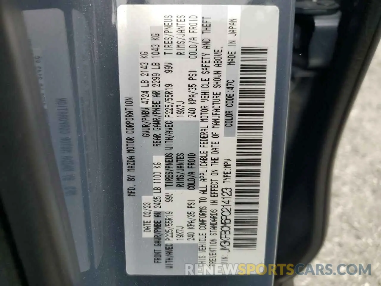 16 fotografías del automóvil dañado JM3KFBCM6P0214123 MAZDA CX-5 PREFE 2023