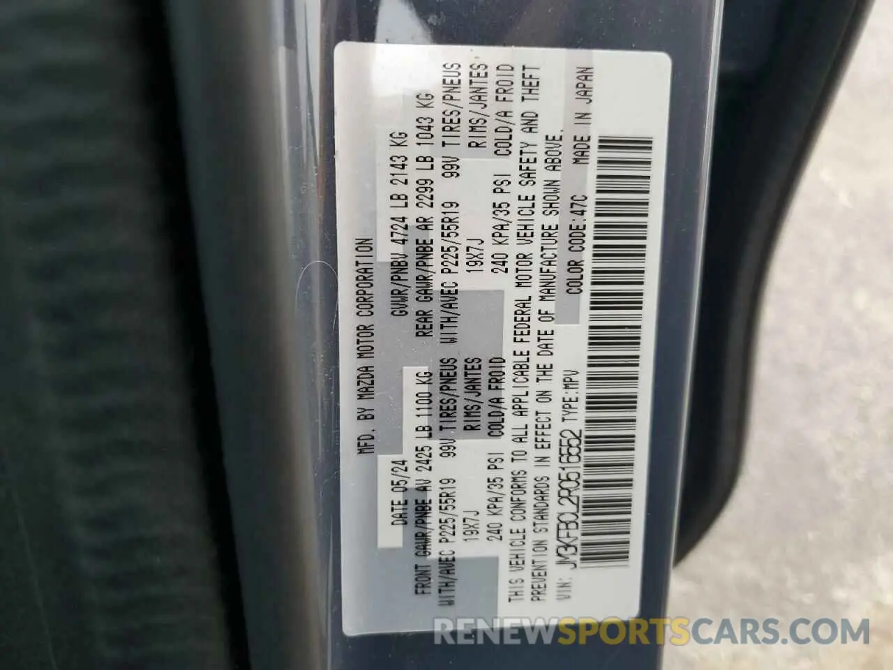 13 fotografías del automóvil dañado JM3KFBCL2R0516552 MAZDA CX-5 PREFE 2024