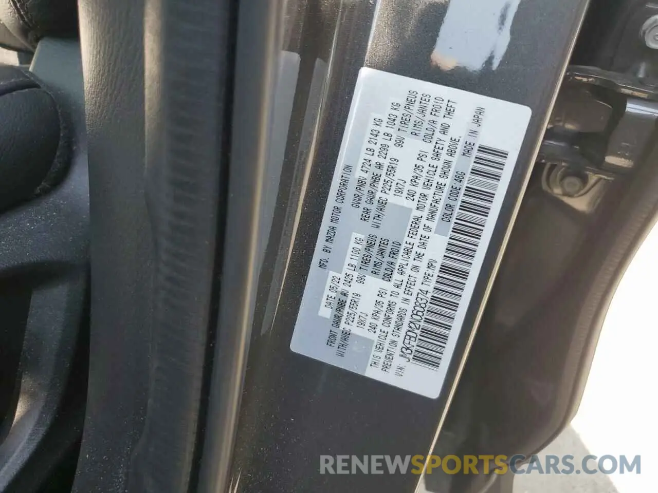 13 fotografías del automóvil dañado JM3KFBDM2N0608374 MAZDA CX-5 PREMI 2022