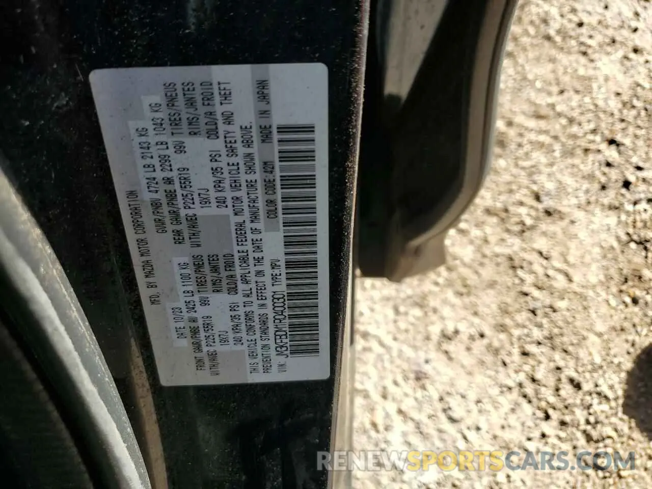 15 fotografías del automóvil dañado JM3KFBDM1R0400301 MAZDA CX-5 PREMI 2024