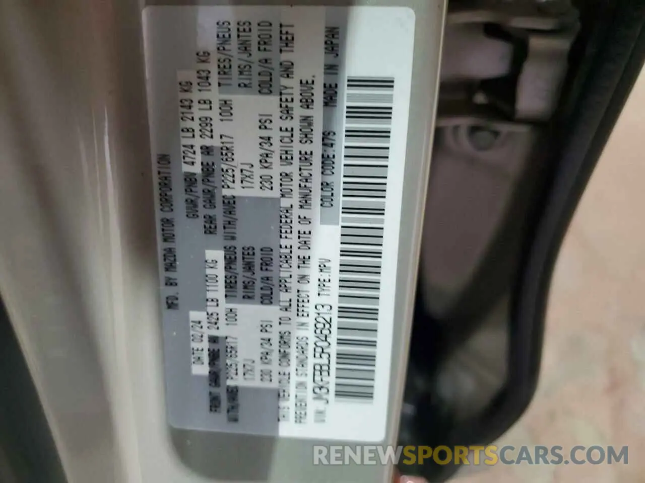 13 fotografías del automóvil dañado JM3KFBBL5R0469213 MAZDA CX-5 SELEC 2024