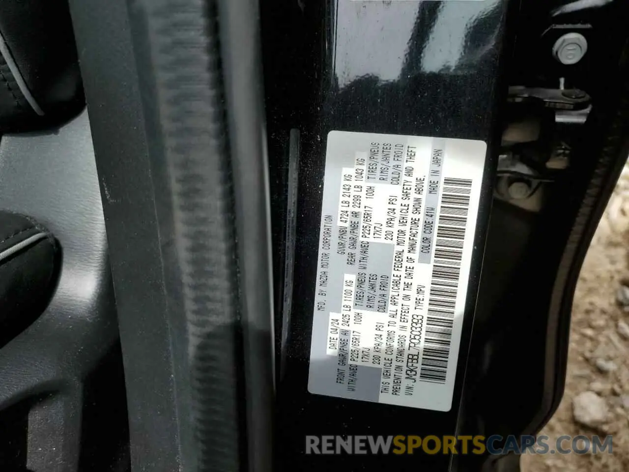 13 fotografías del automóvil dañado JM3KFBBL7R0503393 MAZDA CX-5 SELEC 2024