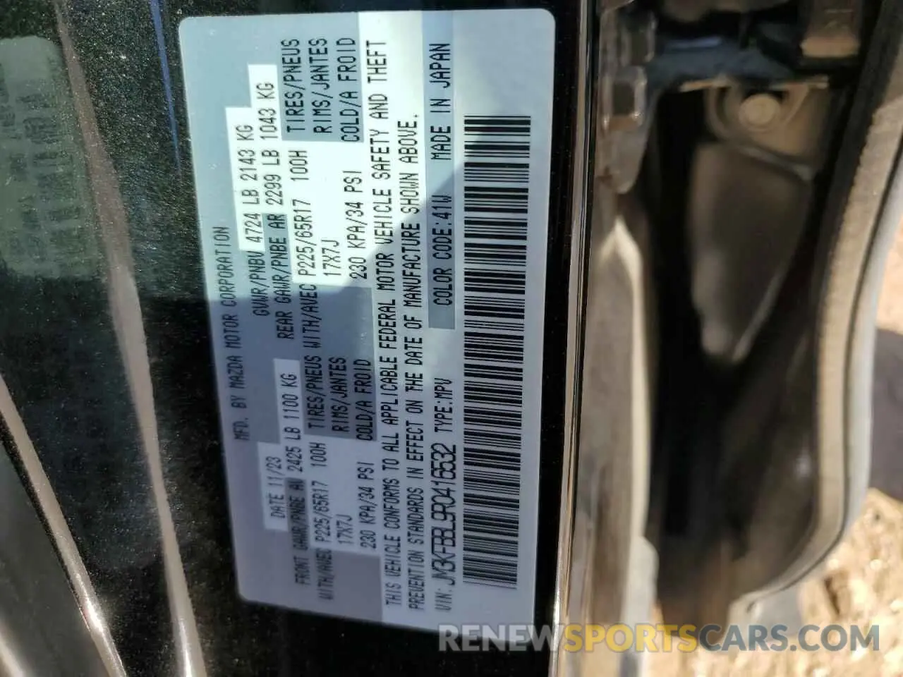13 fotografías del automóvil dañado JM3KFBBL9R0416532 MAZDA CX-5 SELEC 2024