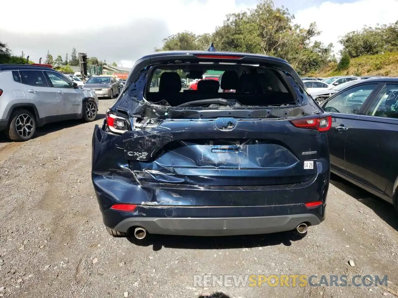 6 fotografías del automóvil dañado JM3KFBBLXR0482281 MAZDA CX-5 SELEC 2024