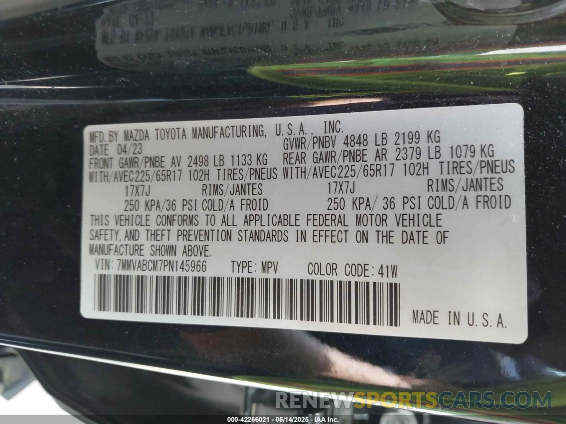 9 fotografías del automóvil dañado 7MMVABCM7PN145966 MAZDA CX-50 2023