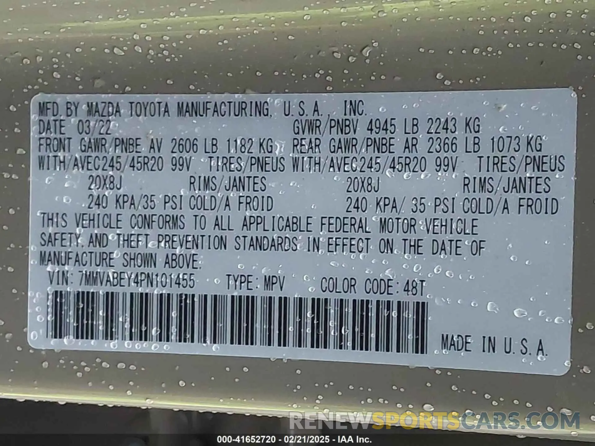 9 fotografías del automóvil dañado 7MMVABEY4PN101455 MAZDA CX-50 2023
