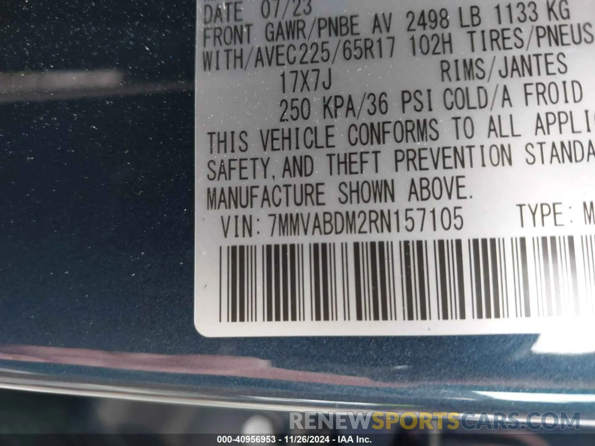 9 fotografías del automóvil dañado 7MMVABDM2RN157105 MAZDA CX-50 2024