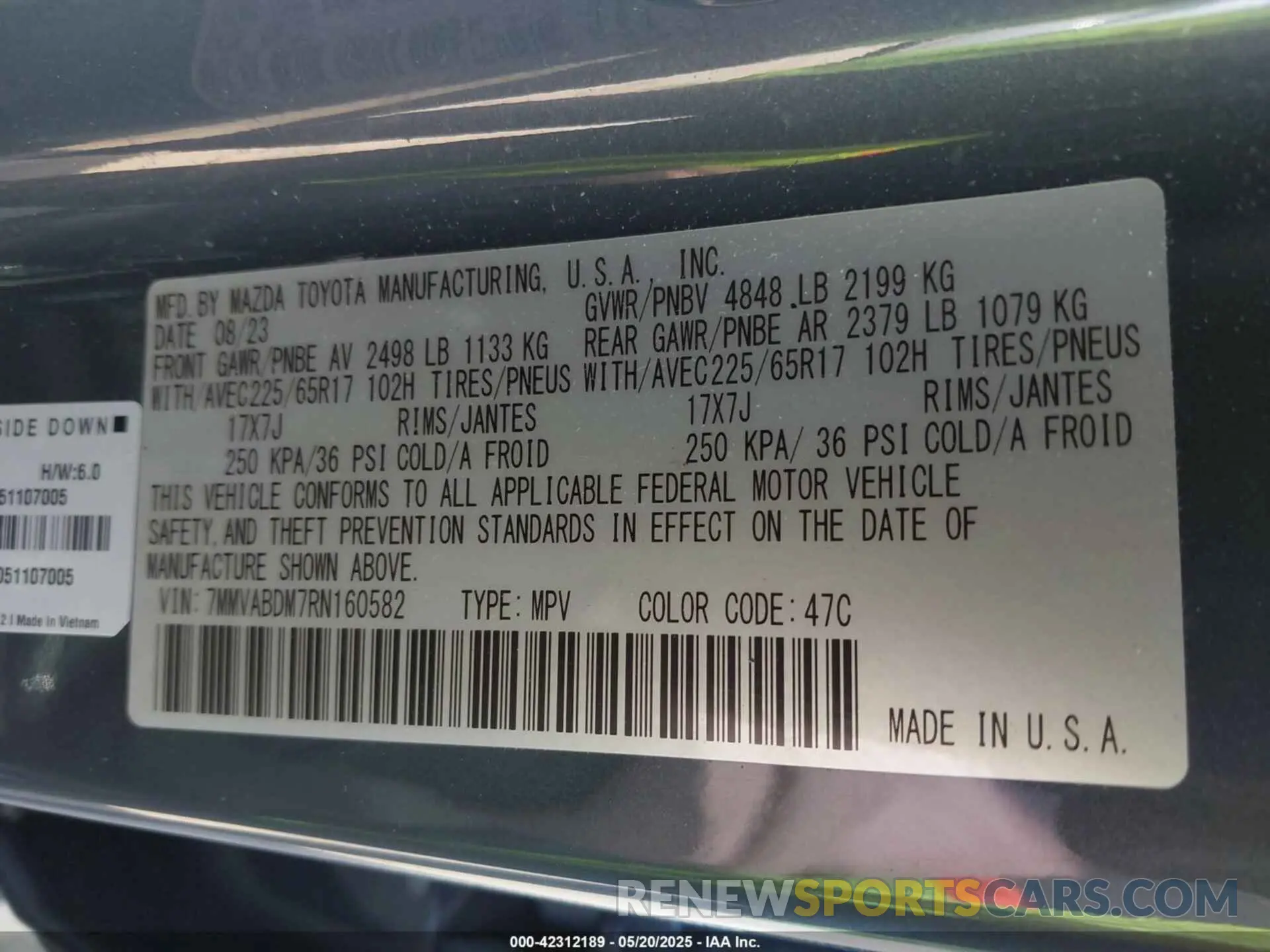 9 fotografías del automóvil dañado 7MMVABDM7RN160582 MAZDA CX-50 2024