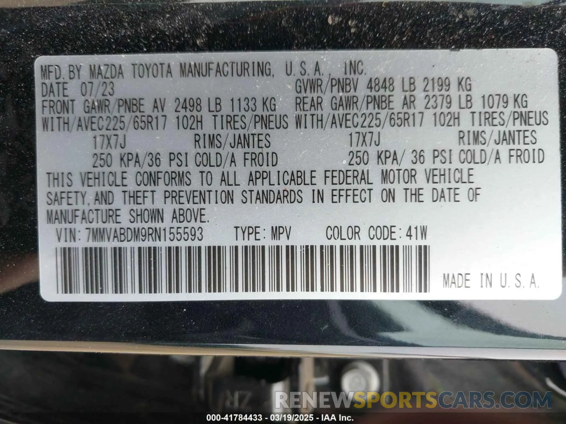 9 fotografías del automóvil dañado 7MMVABDM9RN155593 MAZDA CX-50 2024