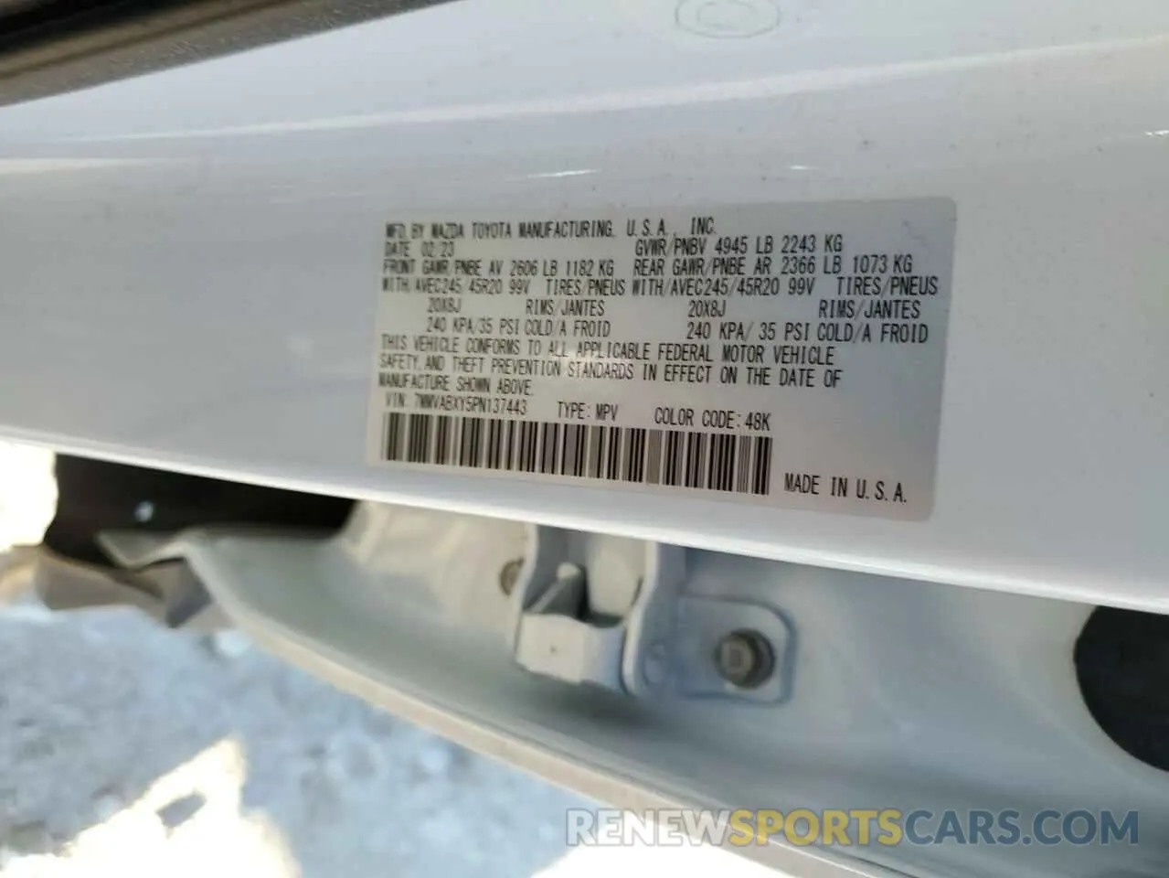 14 fotografías del automóvil dañado 7MMVABXY5PN137443 MAZDA CX-50 BASE 2023
