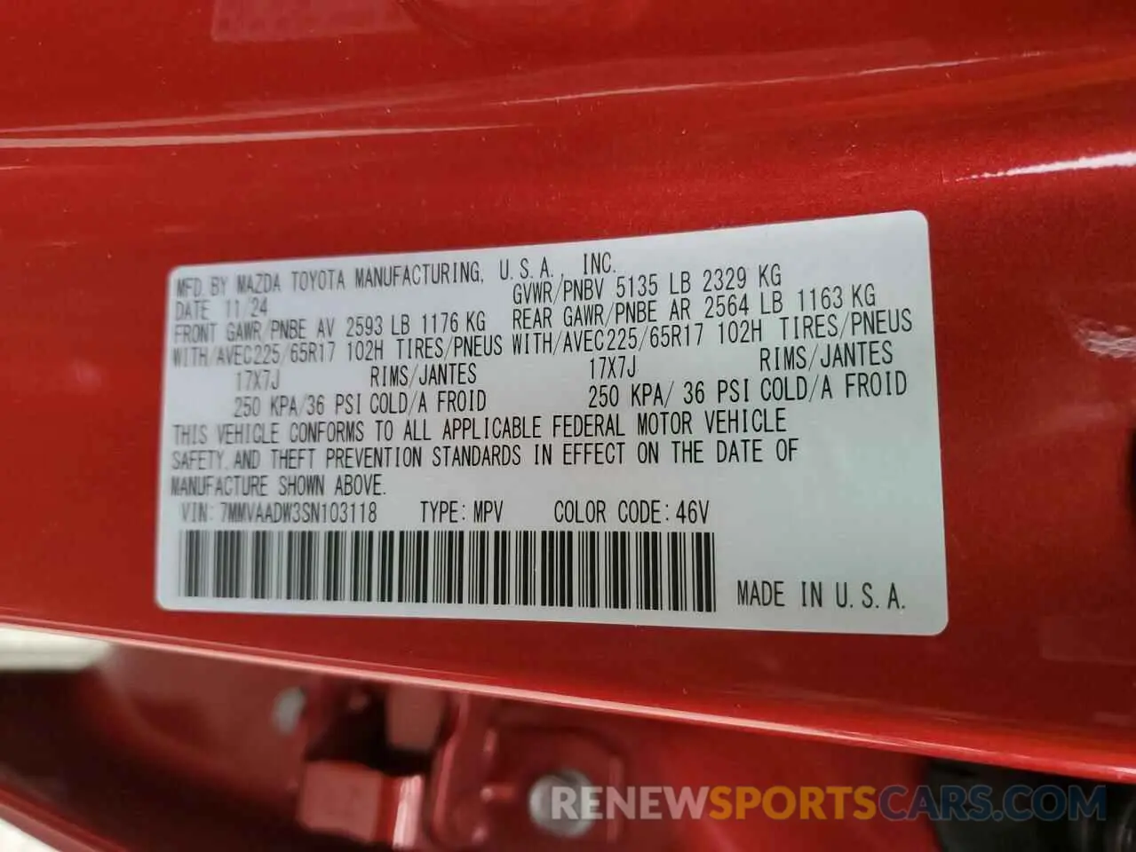 13 fotografías del automóvil dañado 7MMVAADW3SN103118 MAZDA CX-50 PREM 2025