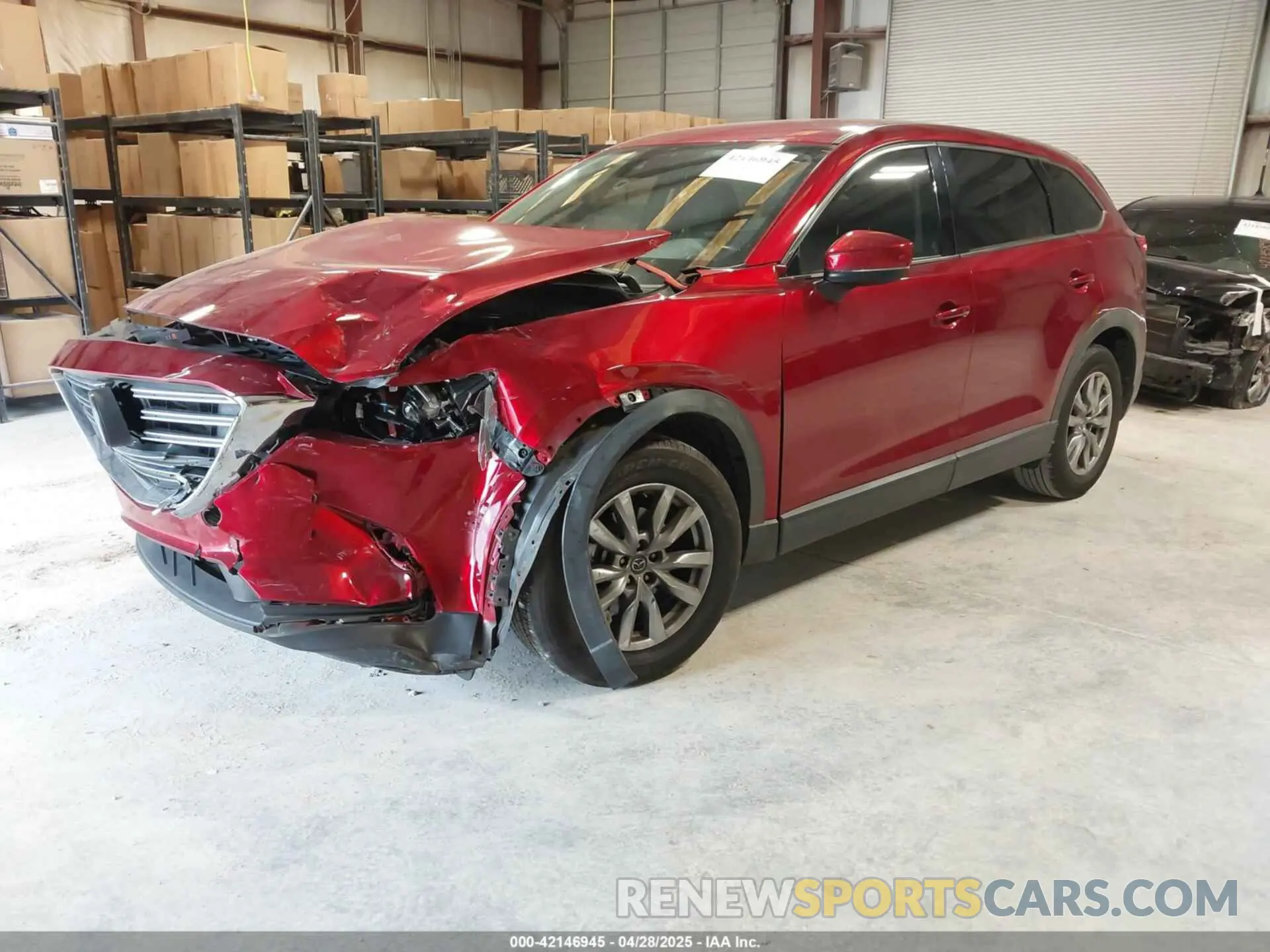 2 fotografías del automóvil dañado JM3TCACY1K0331904 MAZDA CX-9 2019