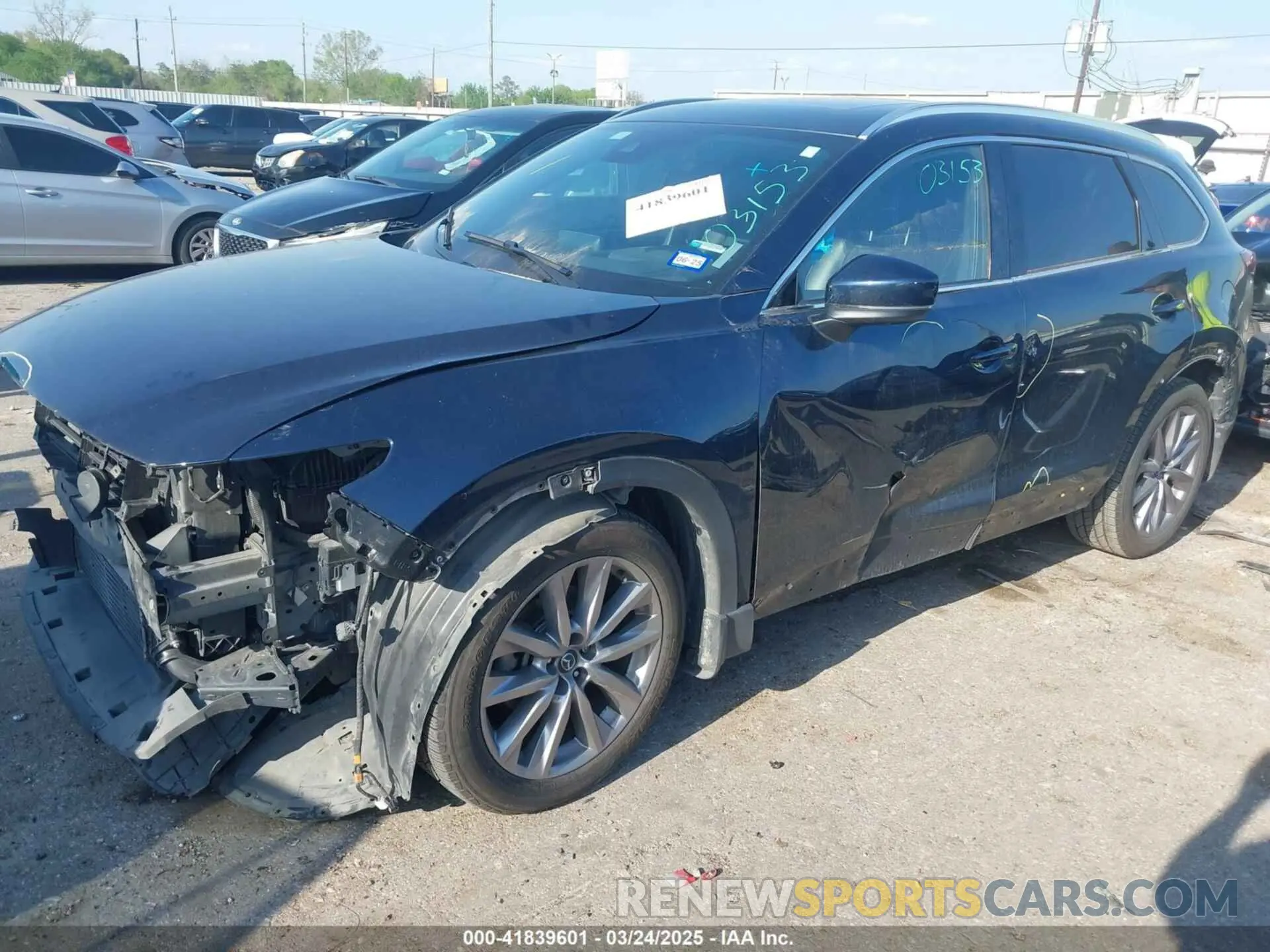 2 fotografías del automóvil dañado JM3TCADY0L0422548 MAZDA CX-9 2020