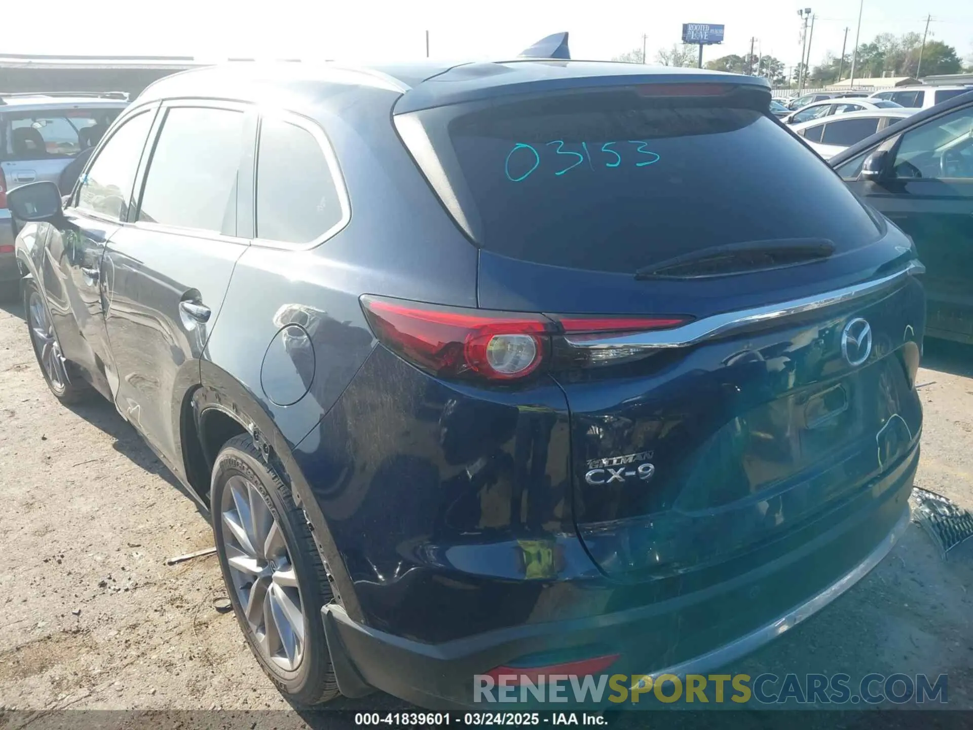 3 fotografías del automóvil dañado JM3TCADY0L0422548 MAZDA CX-9 2020