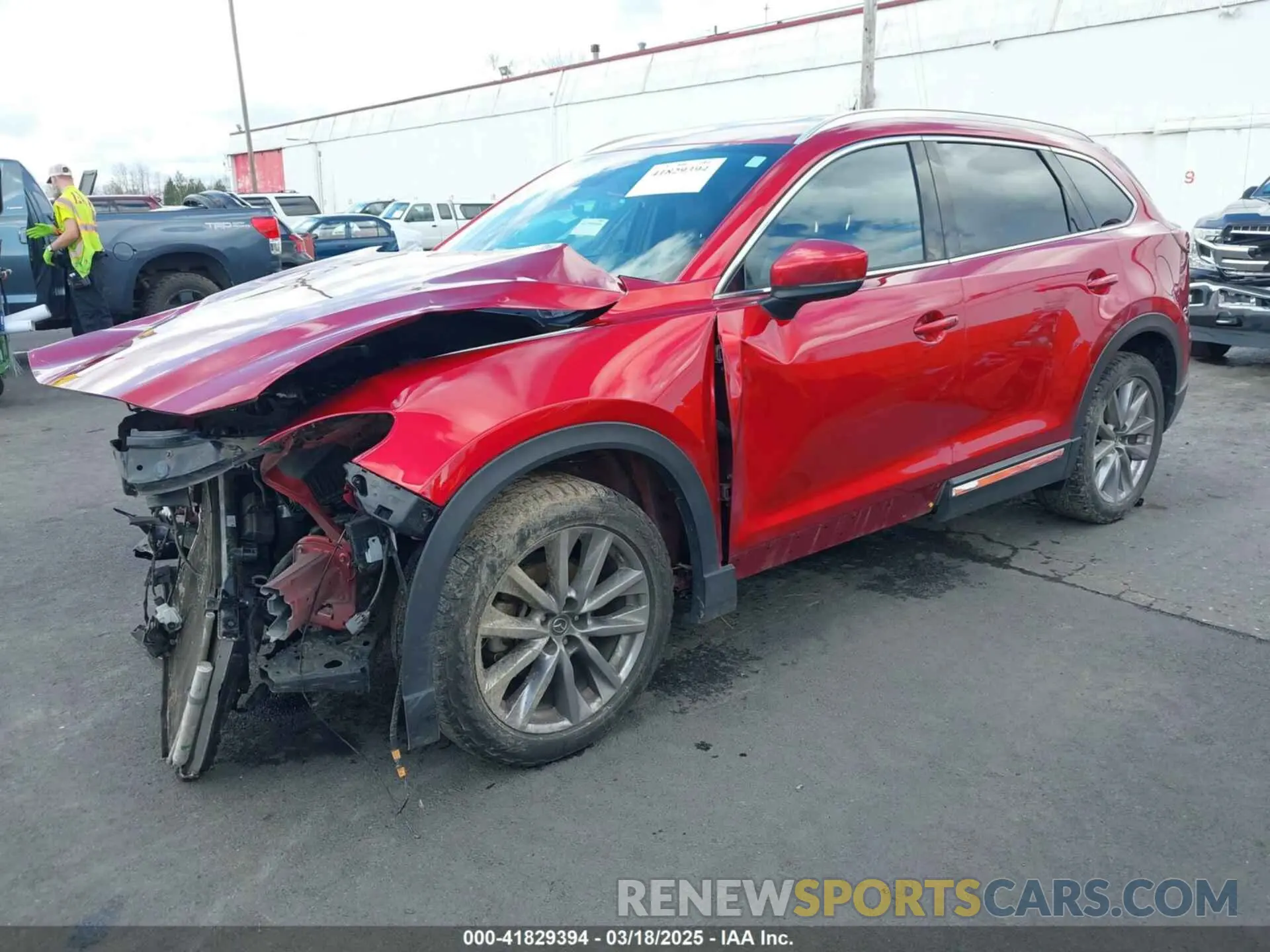 2 fotografías del automóvil dañado JM3TCBDY4L0423563 MAZDA CX-9 2020
