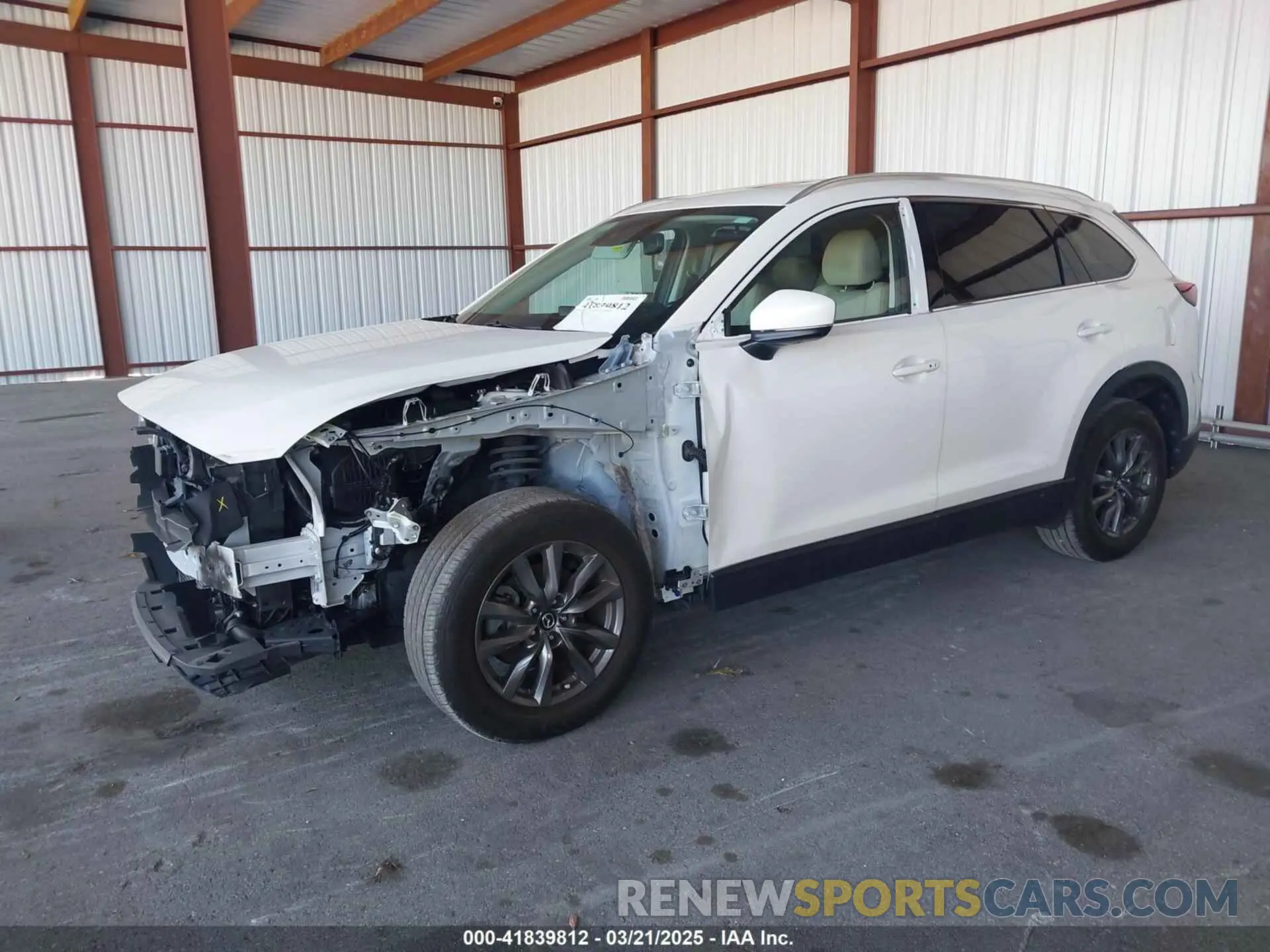 2 fotografías del automóvil dañado JM3TCACY2M0507782 MAZDA CX-9 2021