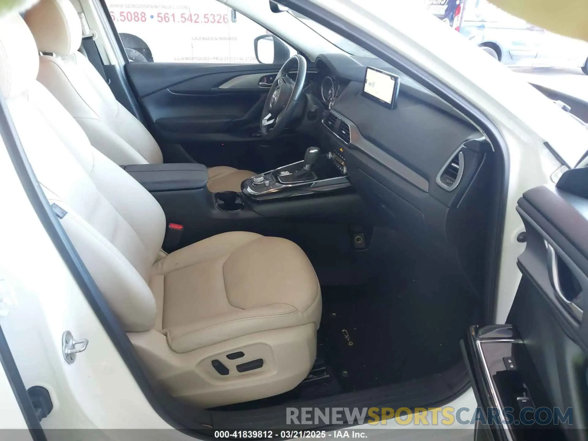 5 fotografías del automóvil dañado JM3TCACY2M0507782 MAZDA CX-9 2021