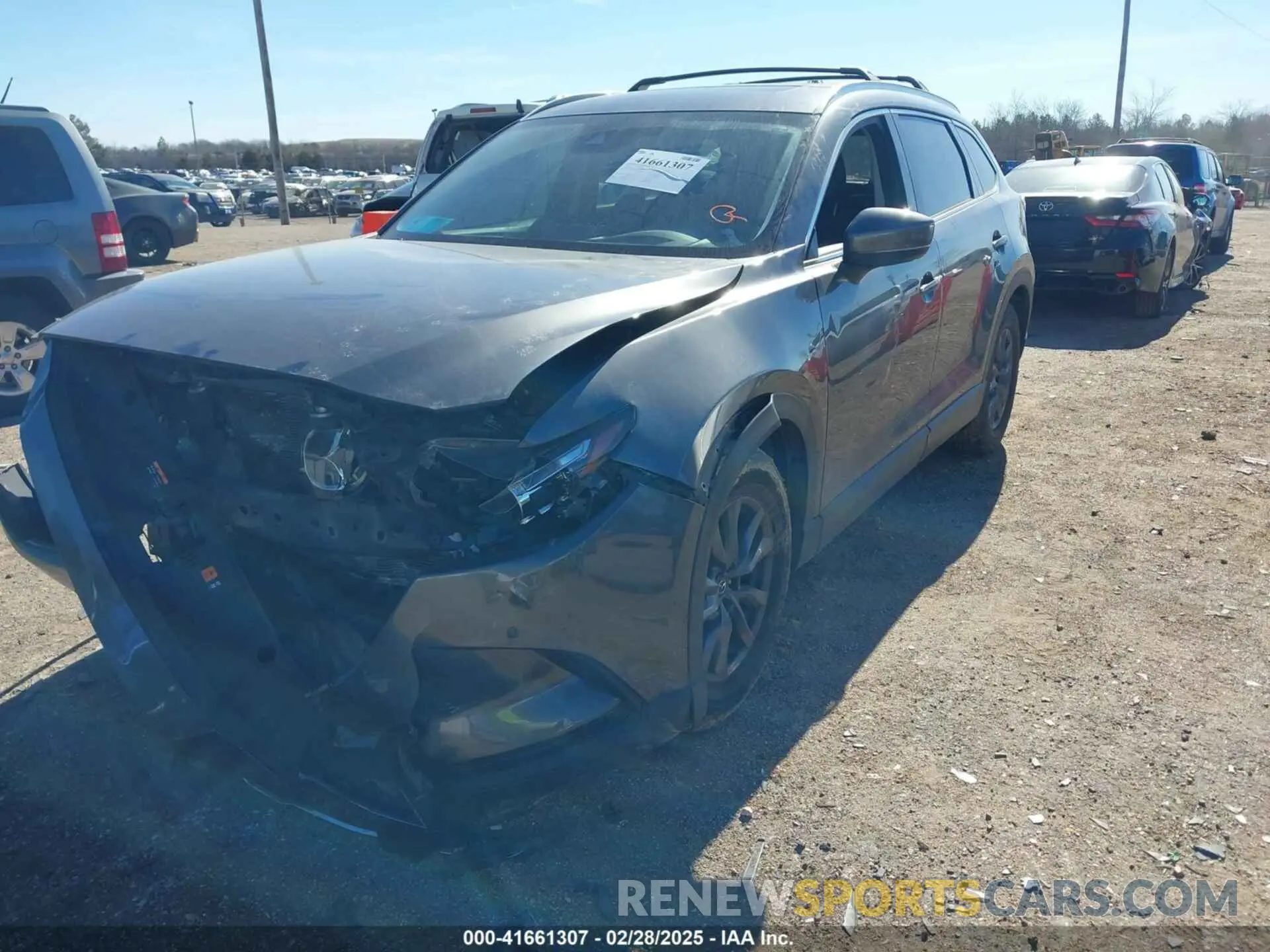 2 fotografías del automóvil dañado JM3TCACY4M0509579 MAZDA CX-9 2021
