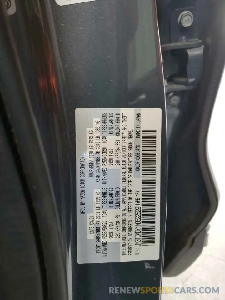 13 fotografías del automóvil dañado JM3TCADY1M0522529 MAZDA CX-9 2021