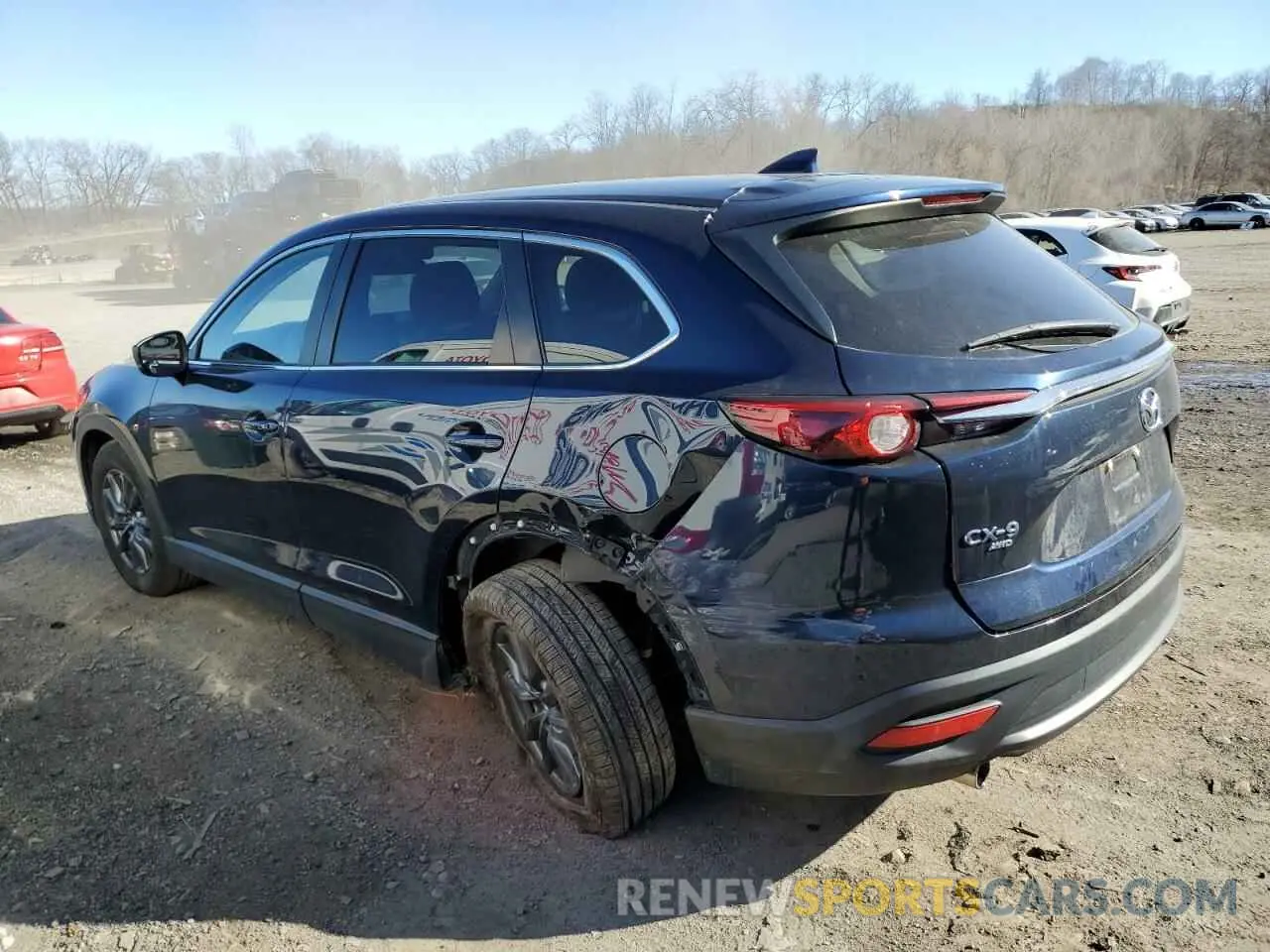 2 fotografías del automóvil dañado JM3TCBBY3M0525070 MAZDA CX-9 2021