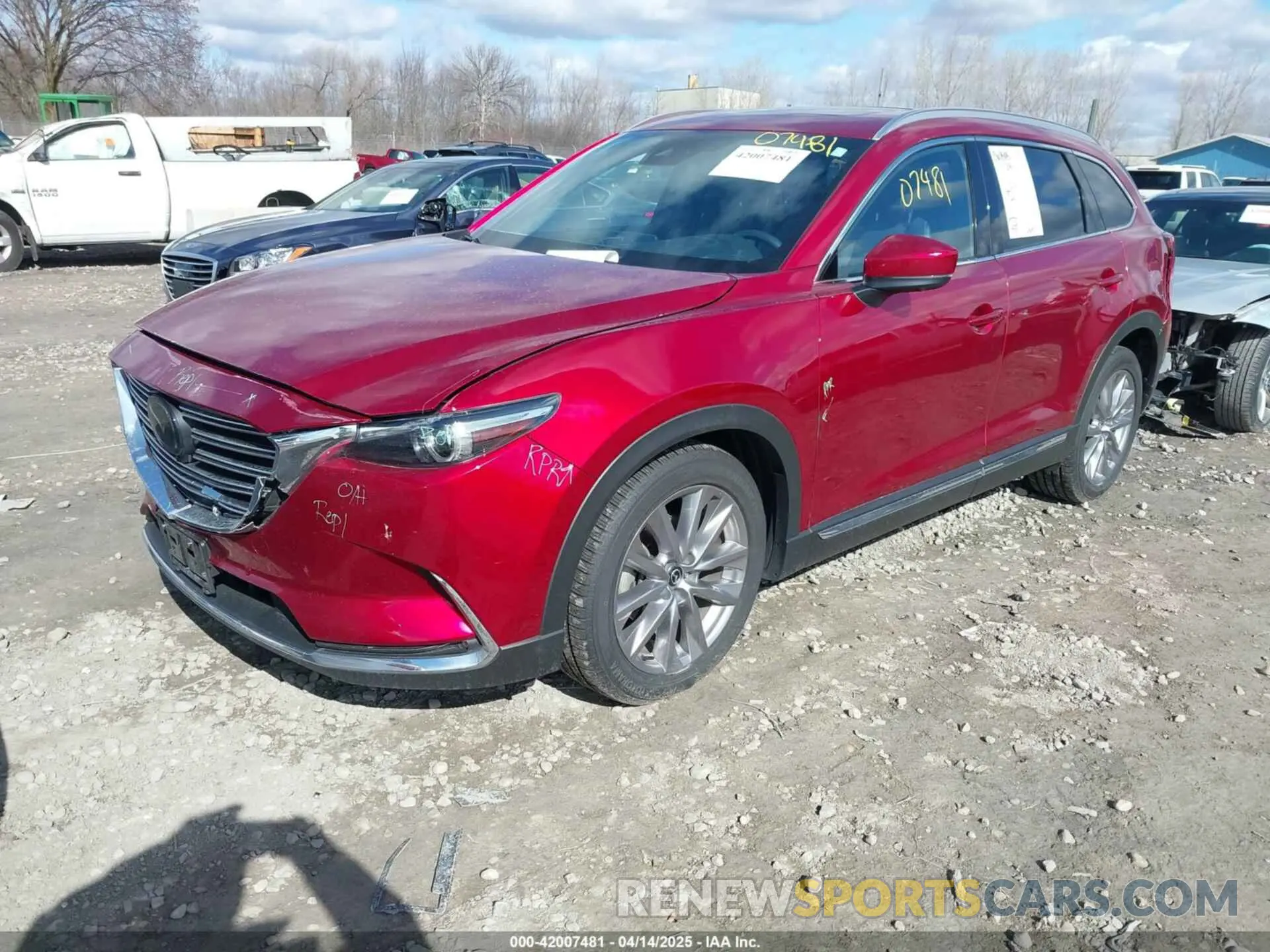2 fotografías del automóvil dañado JM3TCBDY0M0516890 MAZDA CX-9 2021